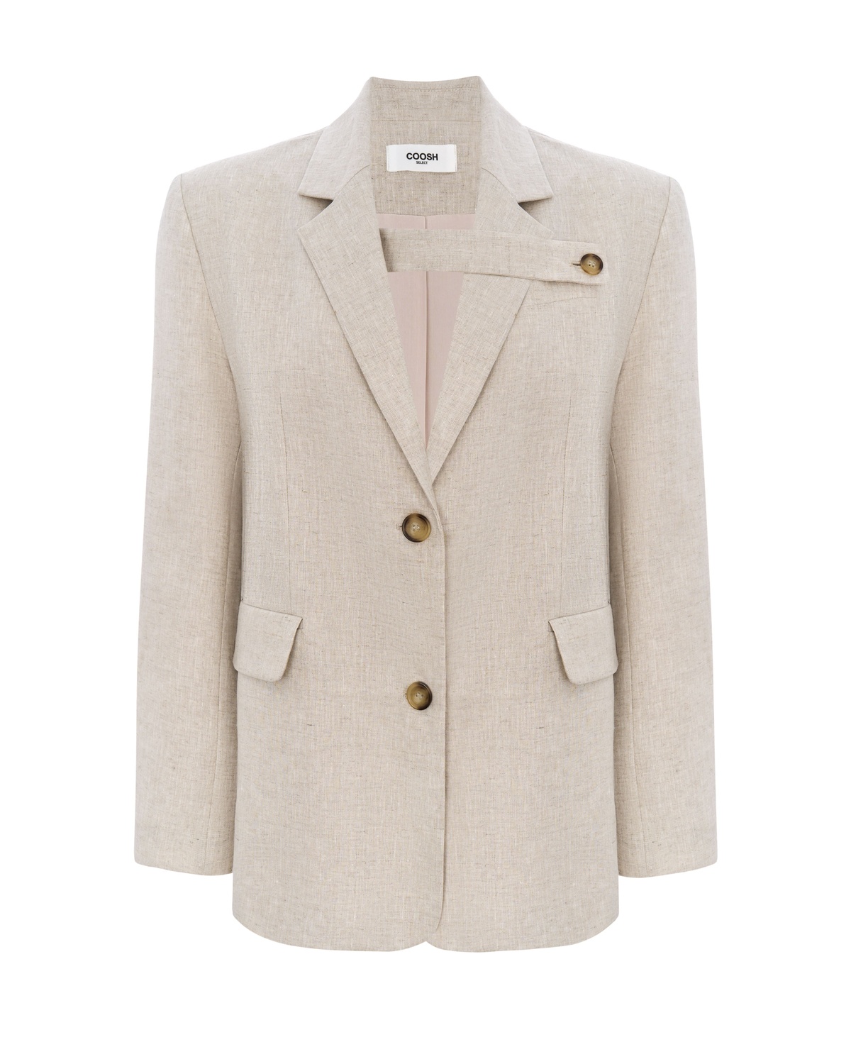 Single-breasted Blazer with Strap Detail