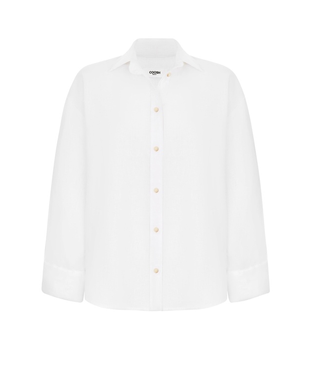 White Hemp Wrap Shirt