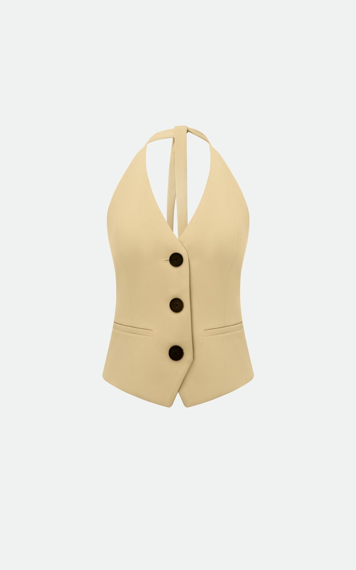 Жилет із контрастними ґудзиками BUTTER YELLOW
