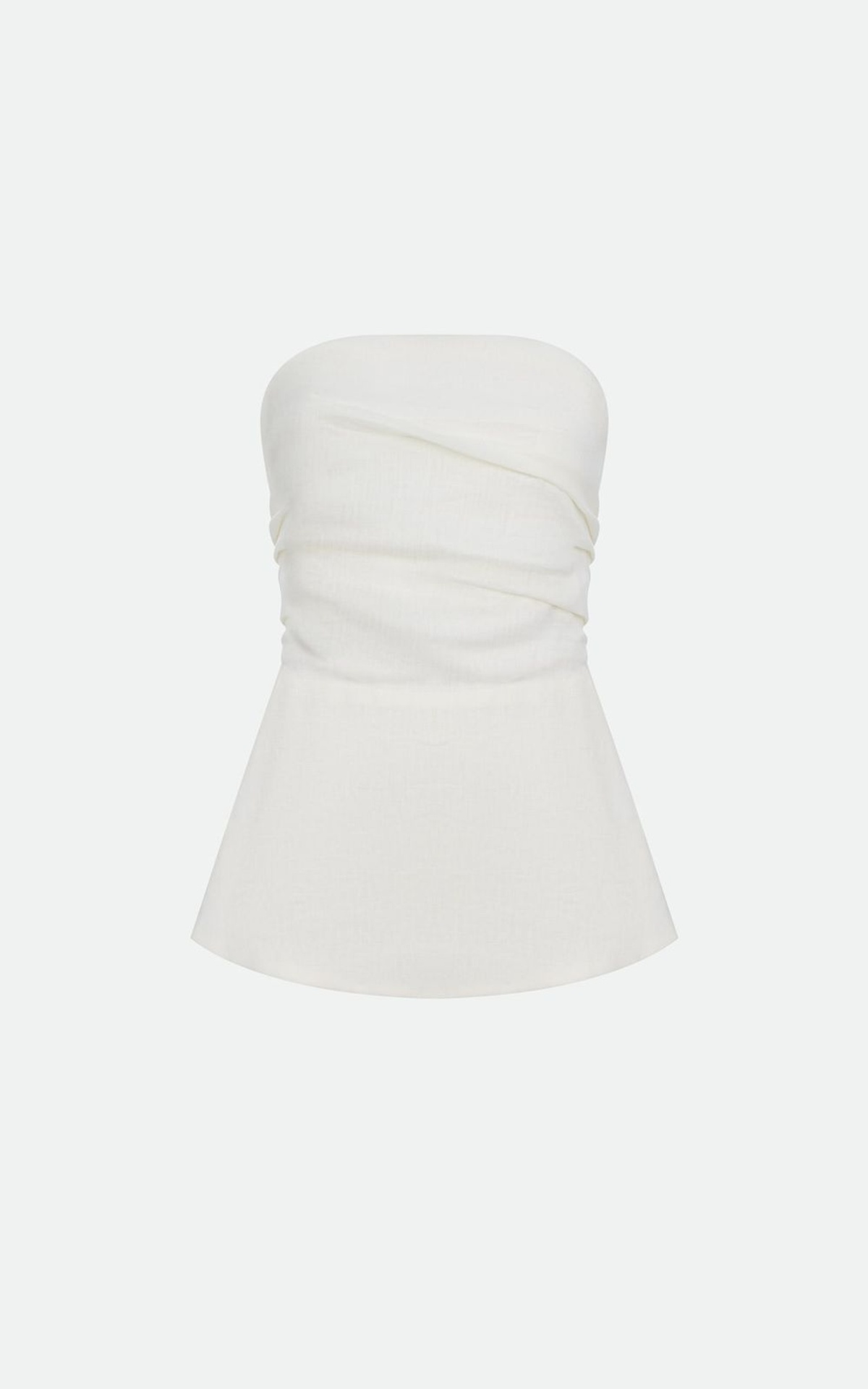 Shirred Hemp Bandeau Top