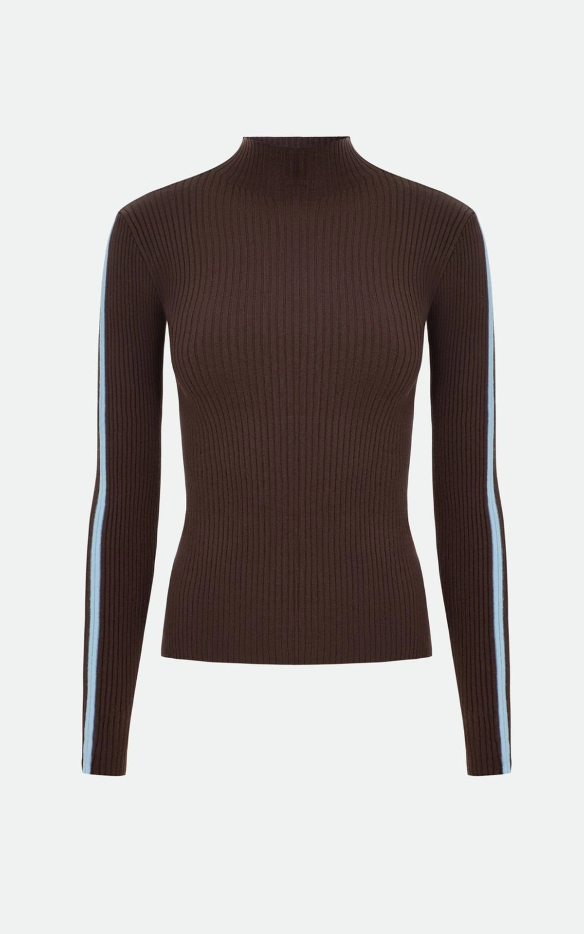 Ribbed Contrast Stripe Longsleeve