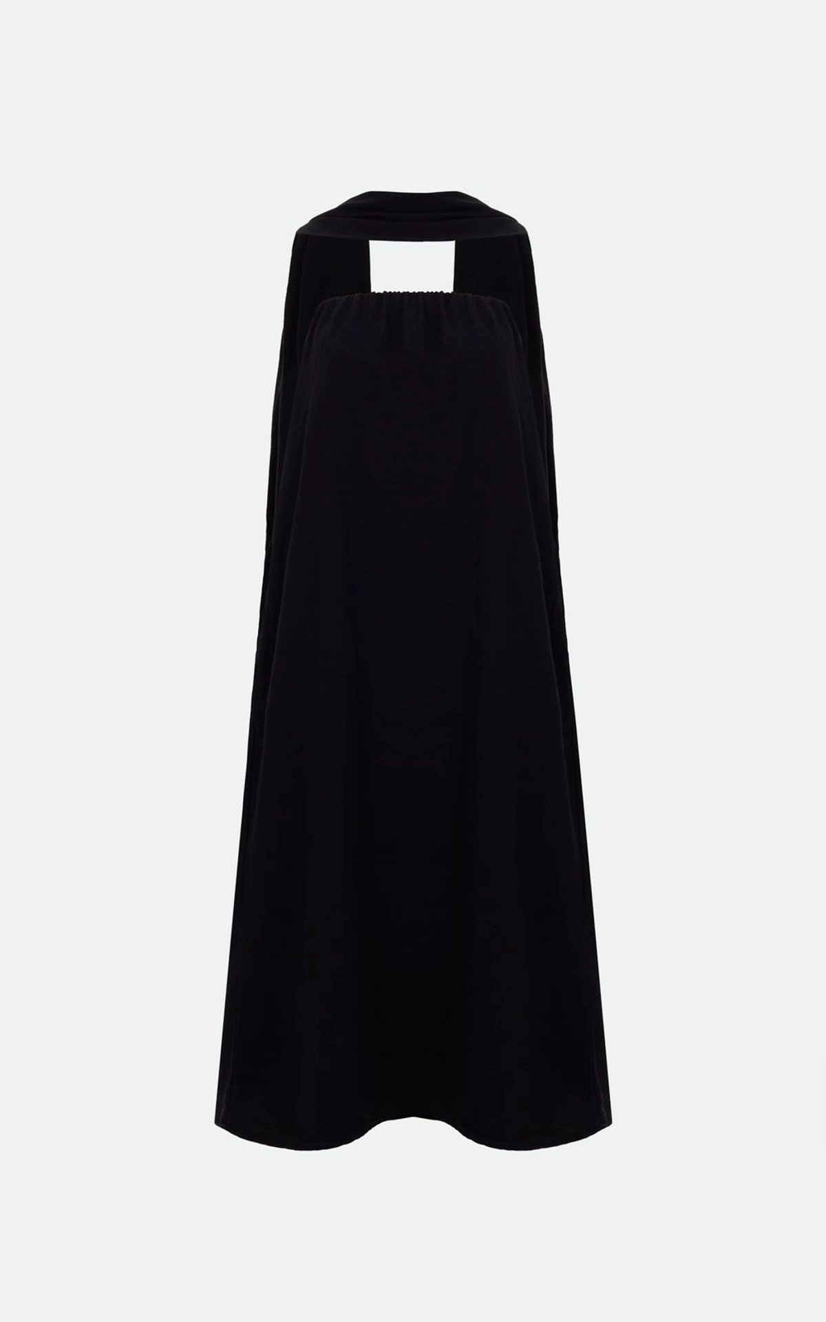 Loose Bandeau Dress with Scarf