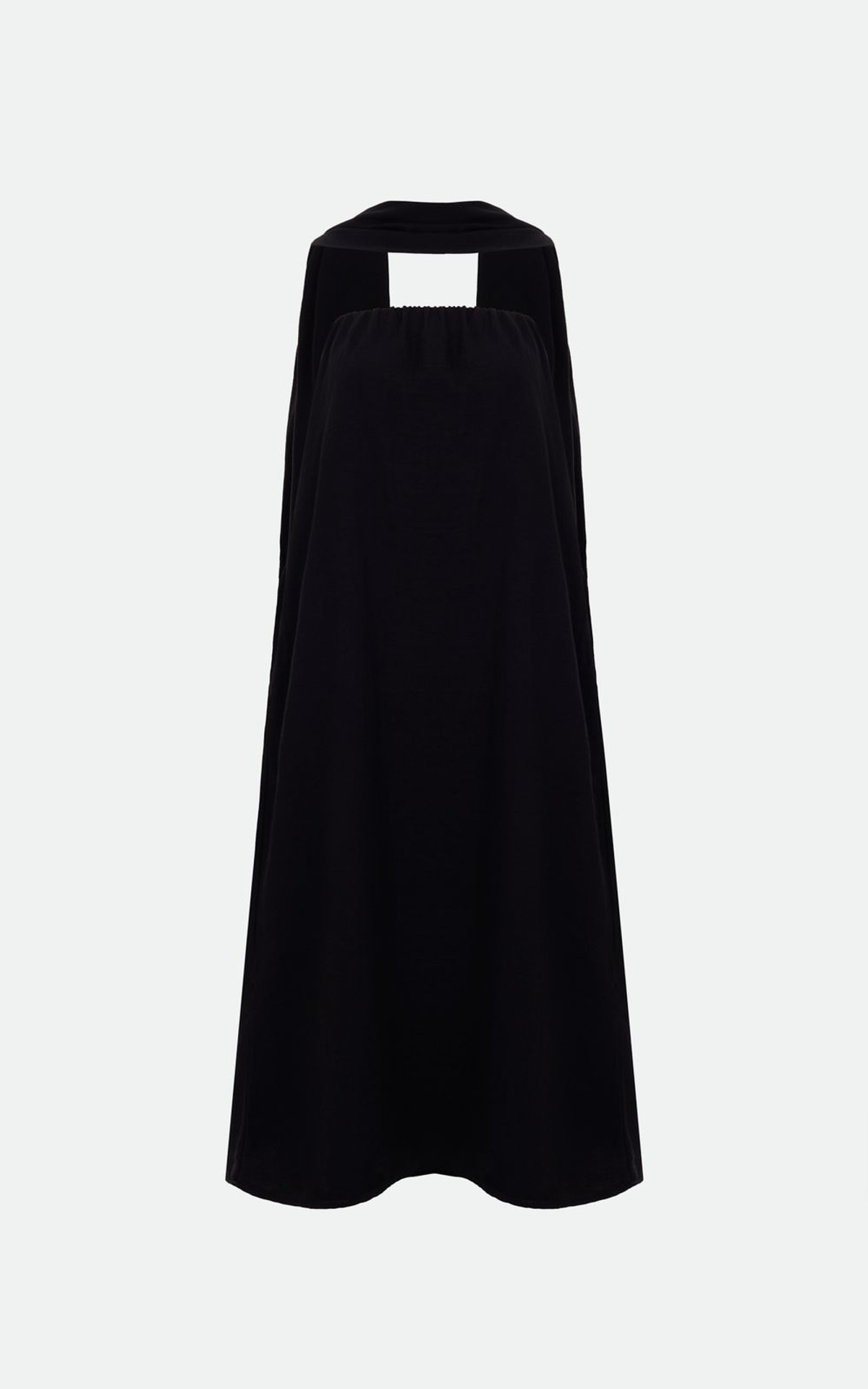 Loose Bandeau Dress with Scarf