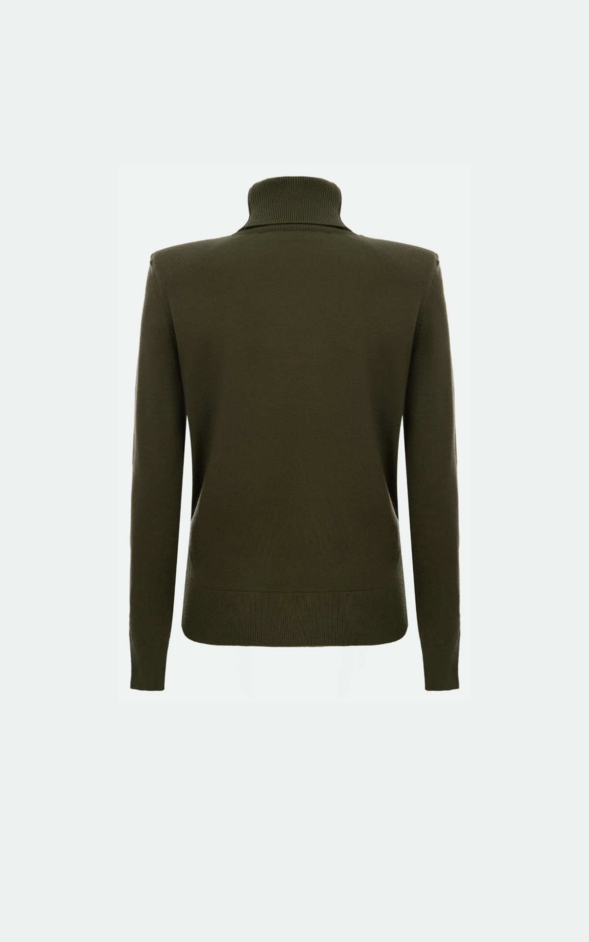 Knit Turtleneck with Shoulder Pads