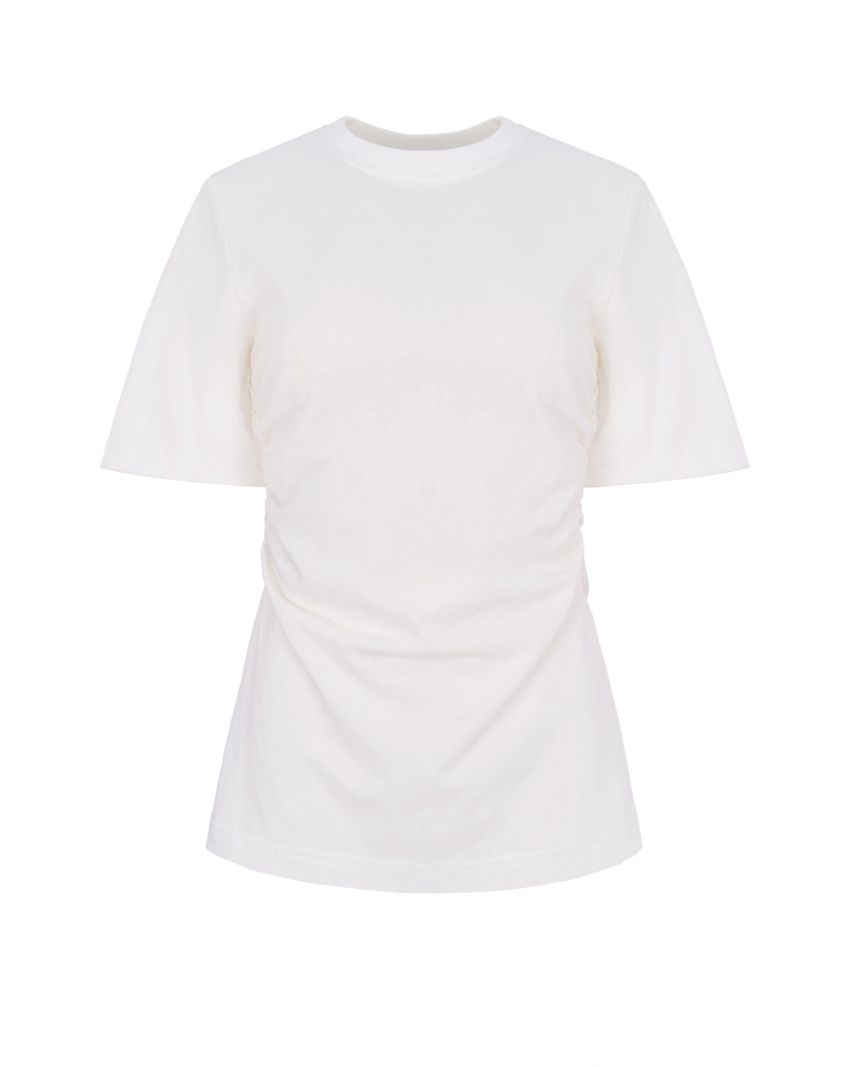 T-shirt z Drapowaniem i Poduszkami na Ramionach