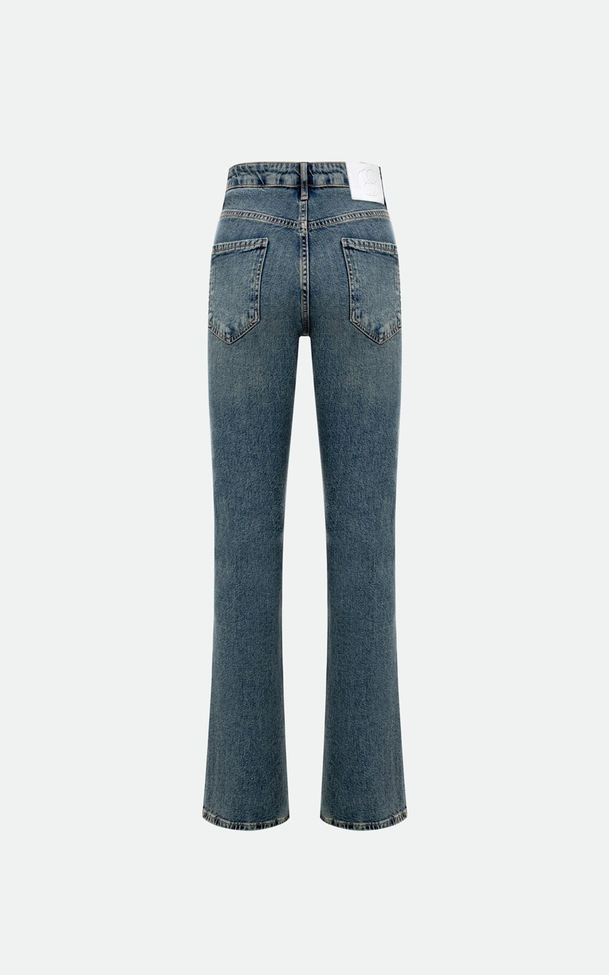 Jeansy dzwony vintage o dopasowanym kroju