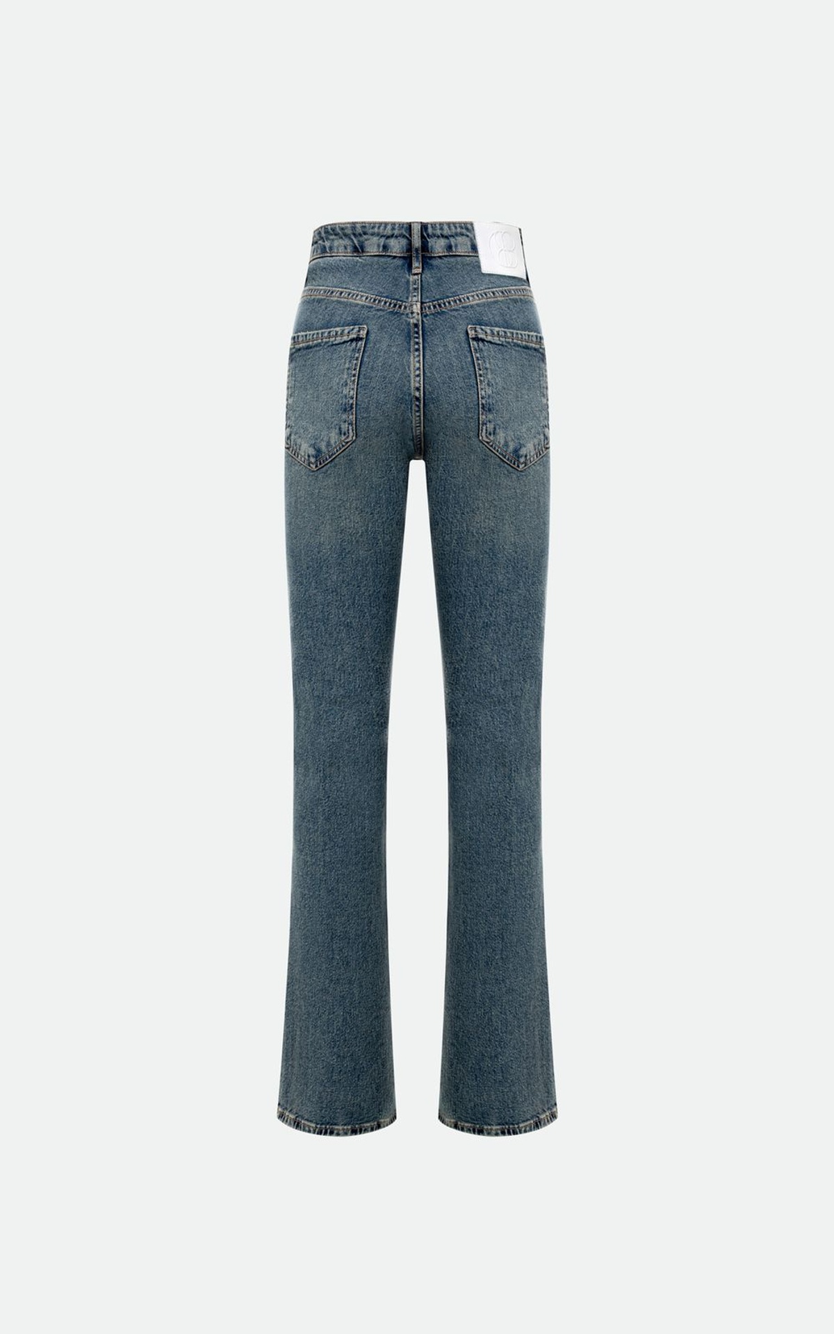 Jeansy dzwony vintage o dopasowanym kroju