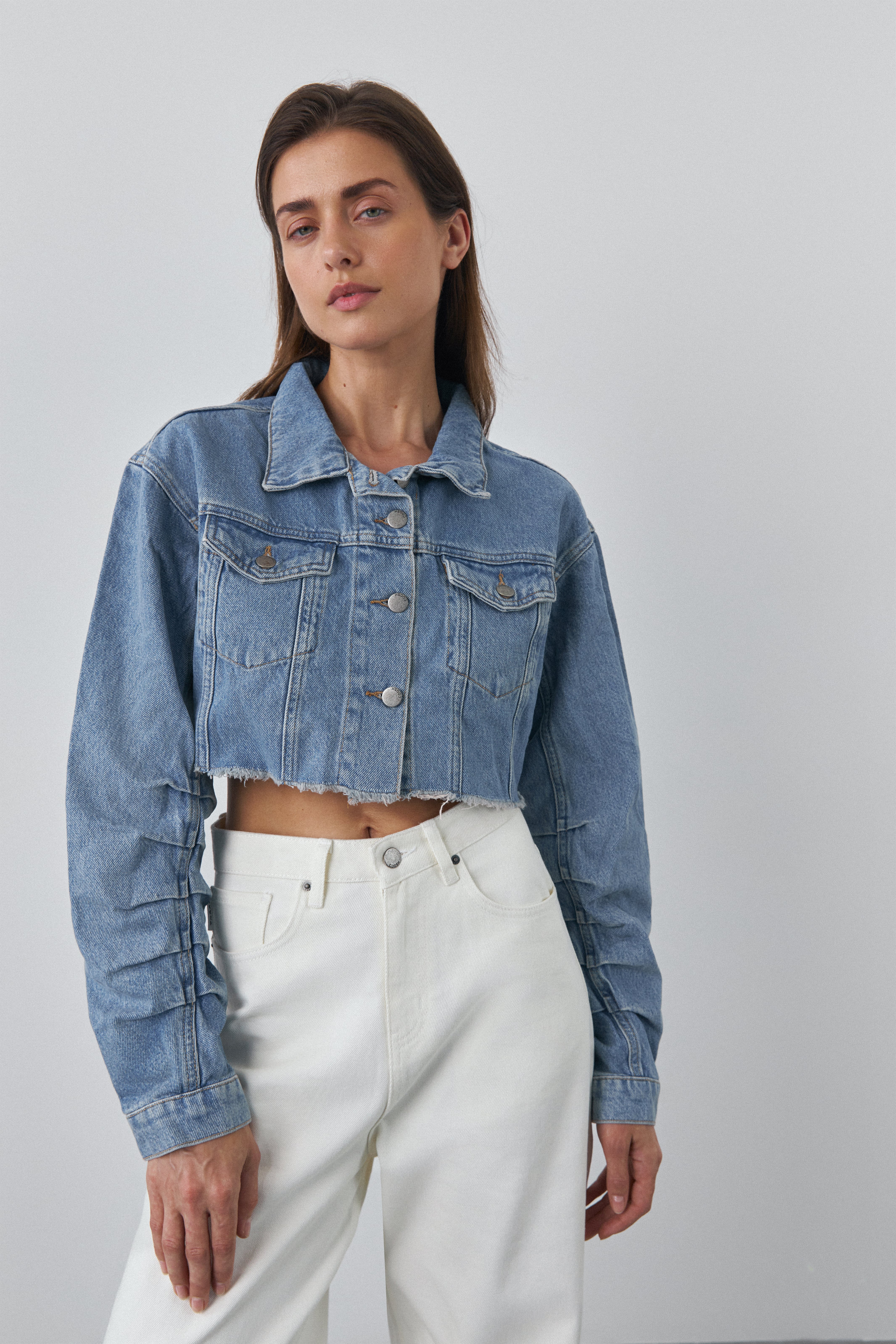 さらに100円引き◆KIRSH◆UNI WASHING CROP DENIM JACKET デニムジャケット gジャン KIRSH UNI WASHING CROP DENIM JACKET