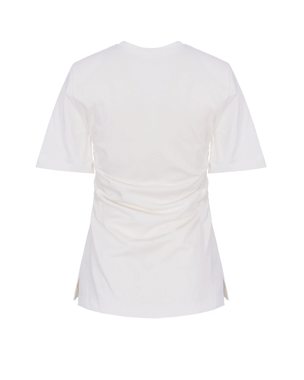 T-shirt z Drapowaniem i Poduszkami na Ramionach