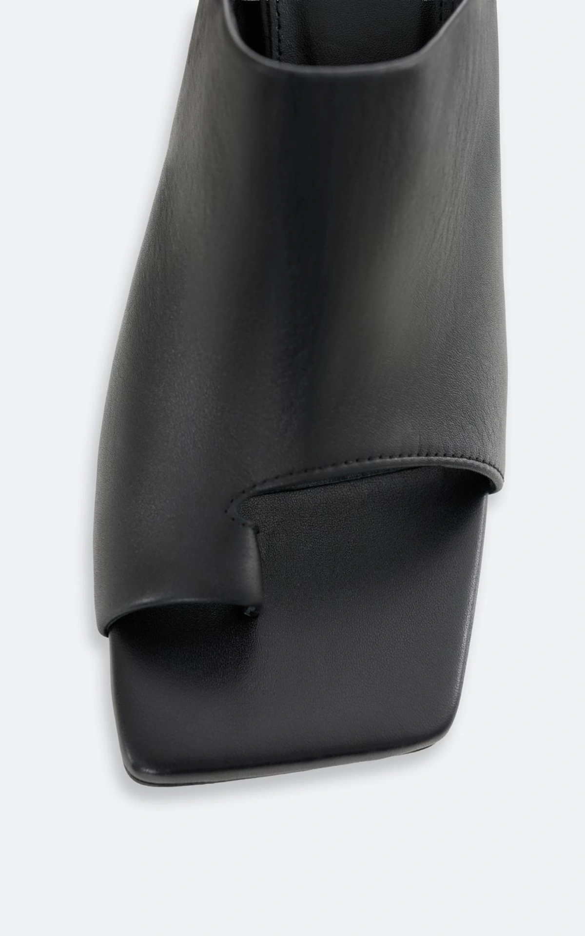 Leather Geometric Heeled Mules BRUNA