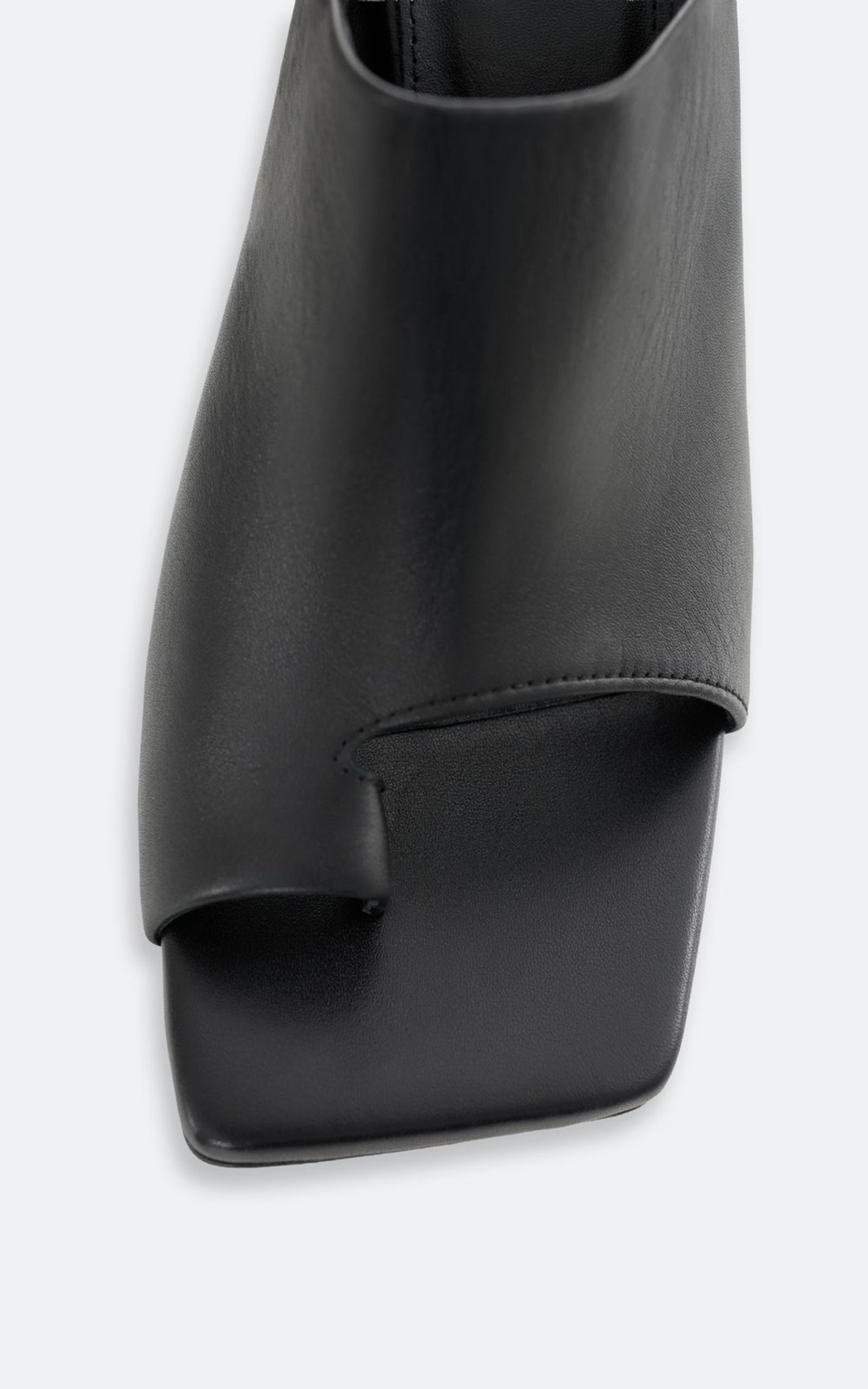 Leather Geometric Heeled Mules BRUNA