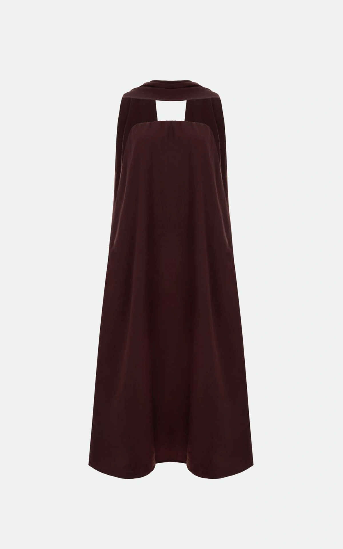 Loose Bandeau Dress with Scarf