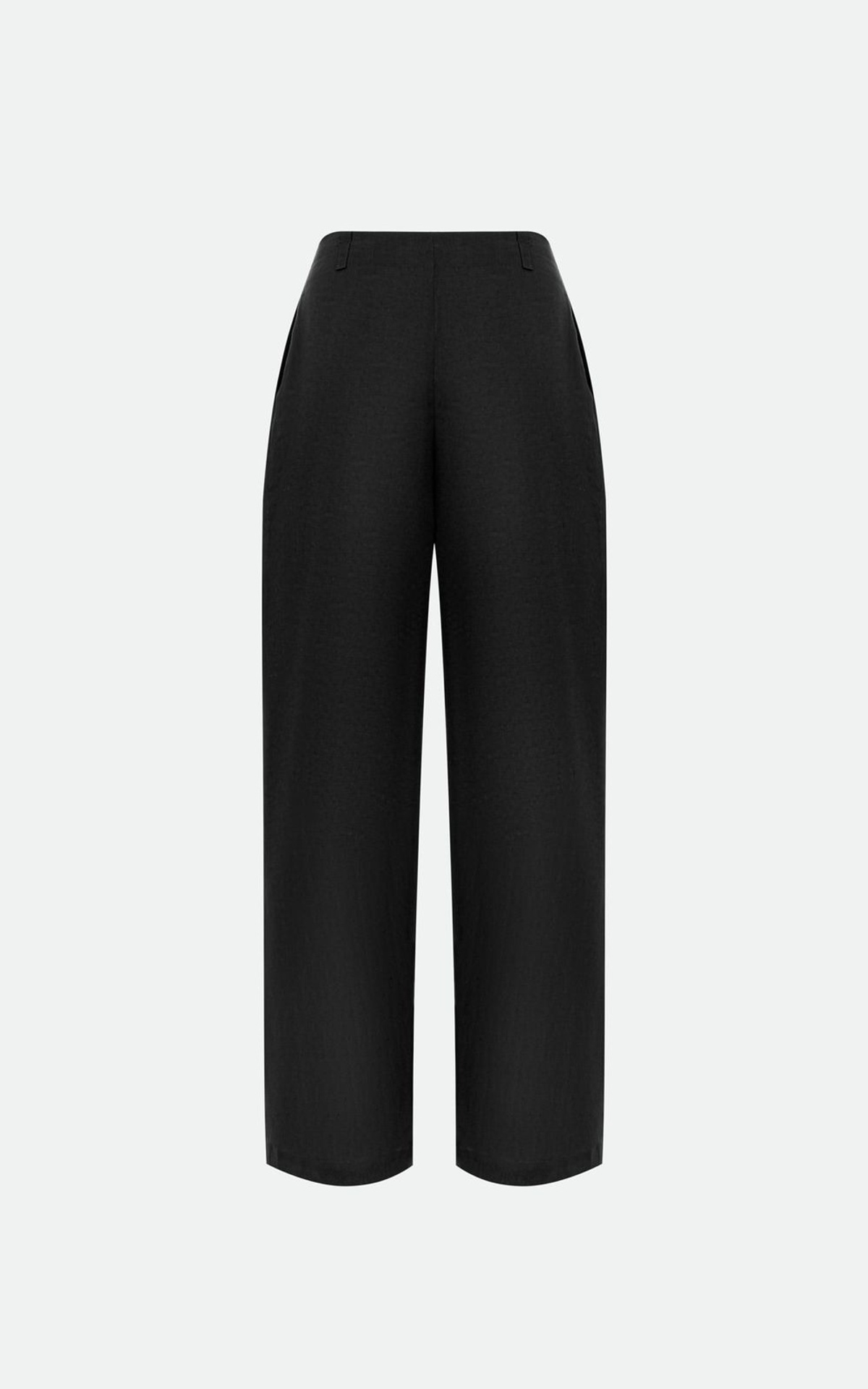 Organic Hemp Mid Rise Palazzo Pants Black