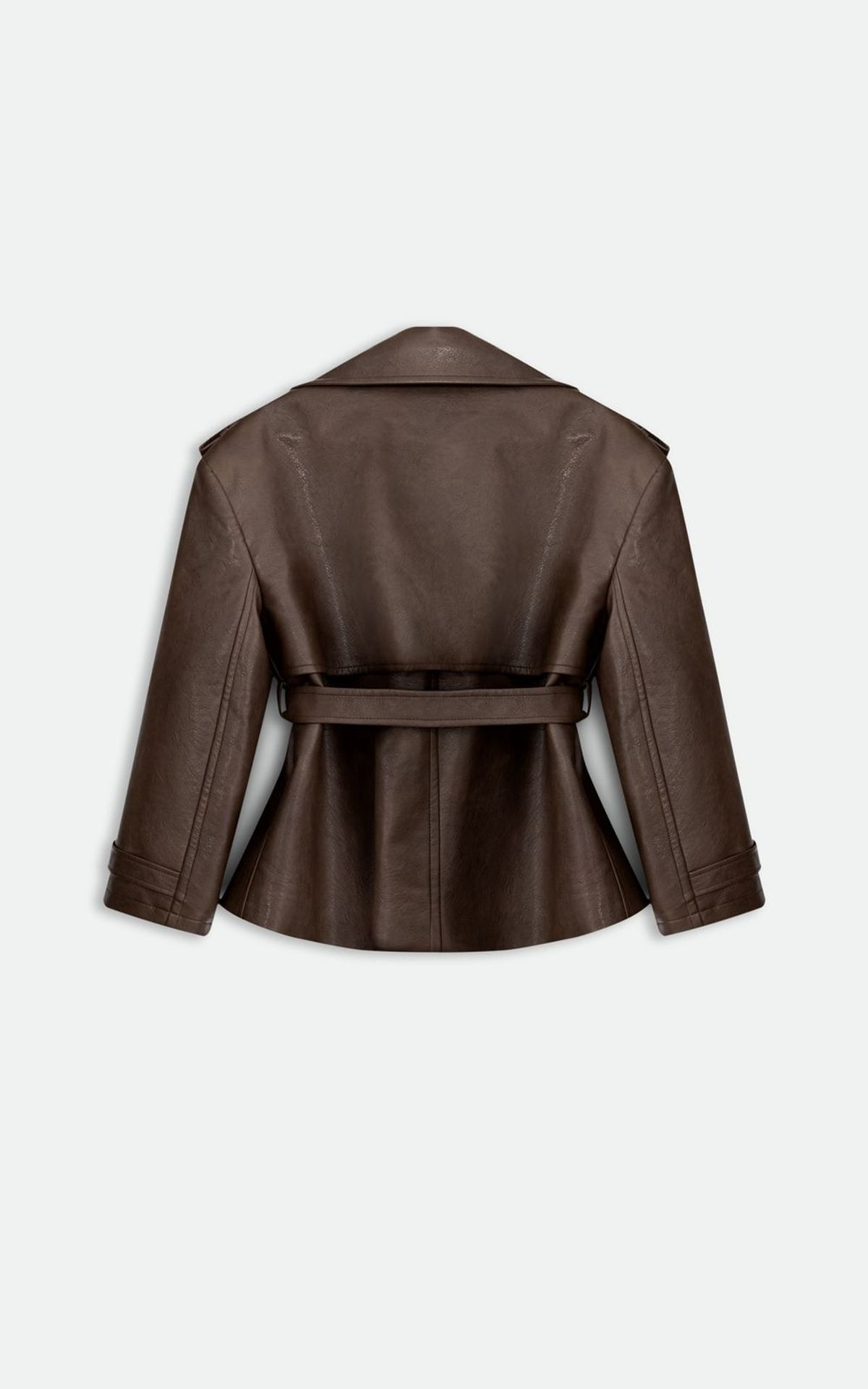 Koton Giacca In Finta Pelle Corta Con Collo A Lapiello E Cintura - Donna - Colore Nero - Taglia 36
