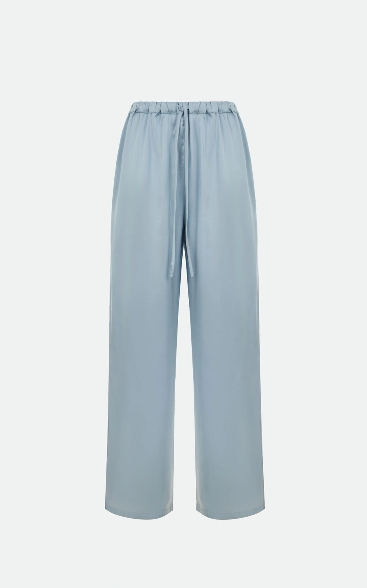 Straight-Leg Satin Pants