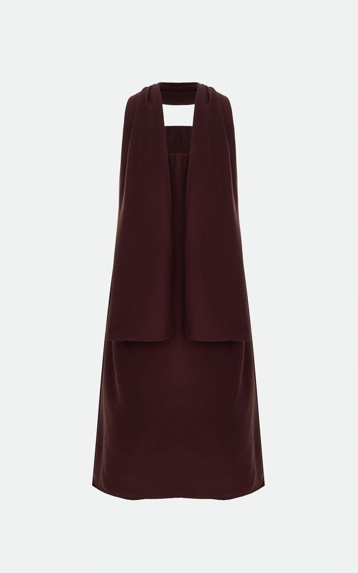 Loose Bandeau Dress with Scarf
