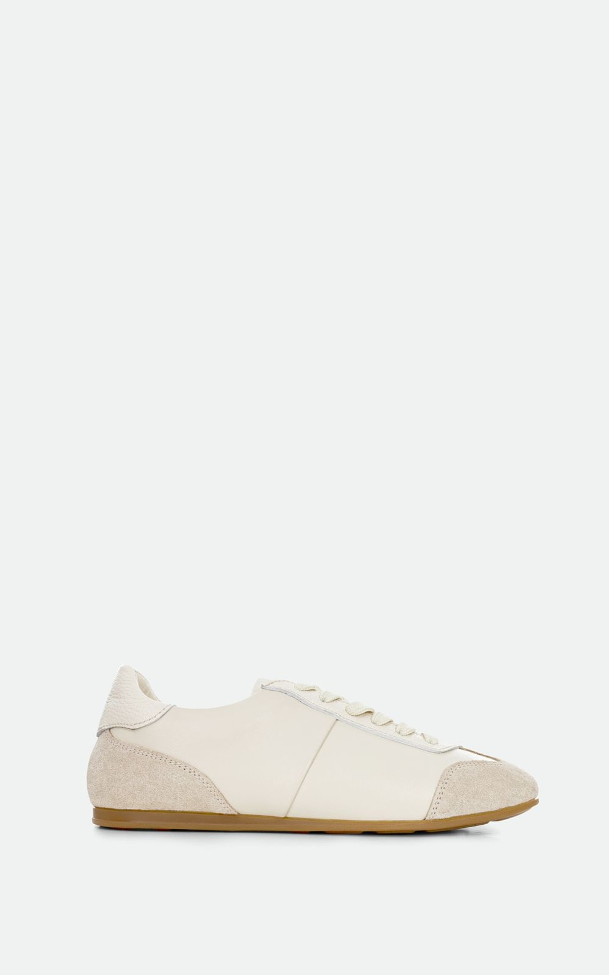 Leather Sneakers with Suede Inserts