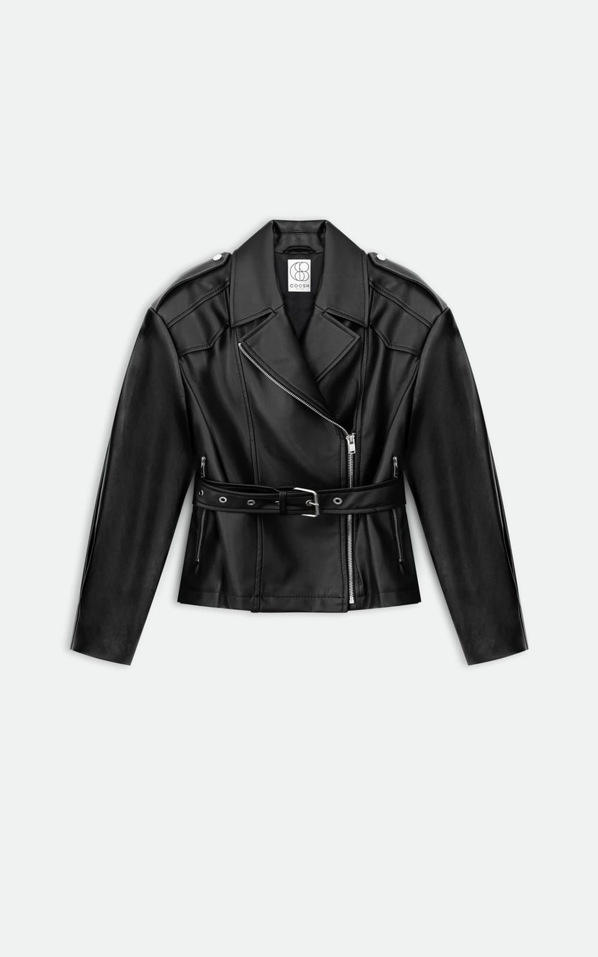CAIRE Faux Leather Biker Jacket