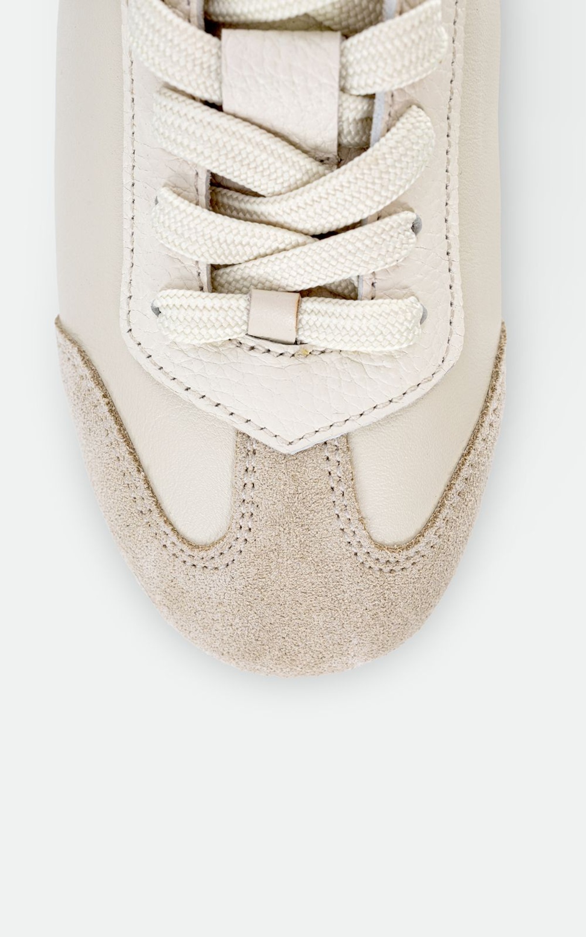 Leather Sneakers with Suede Inserts