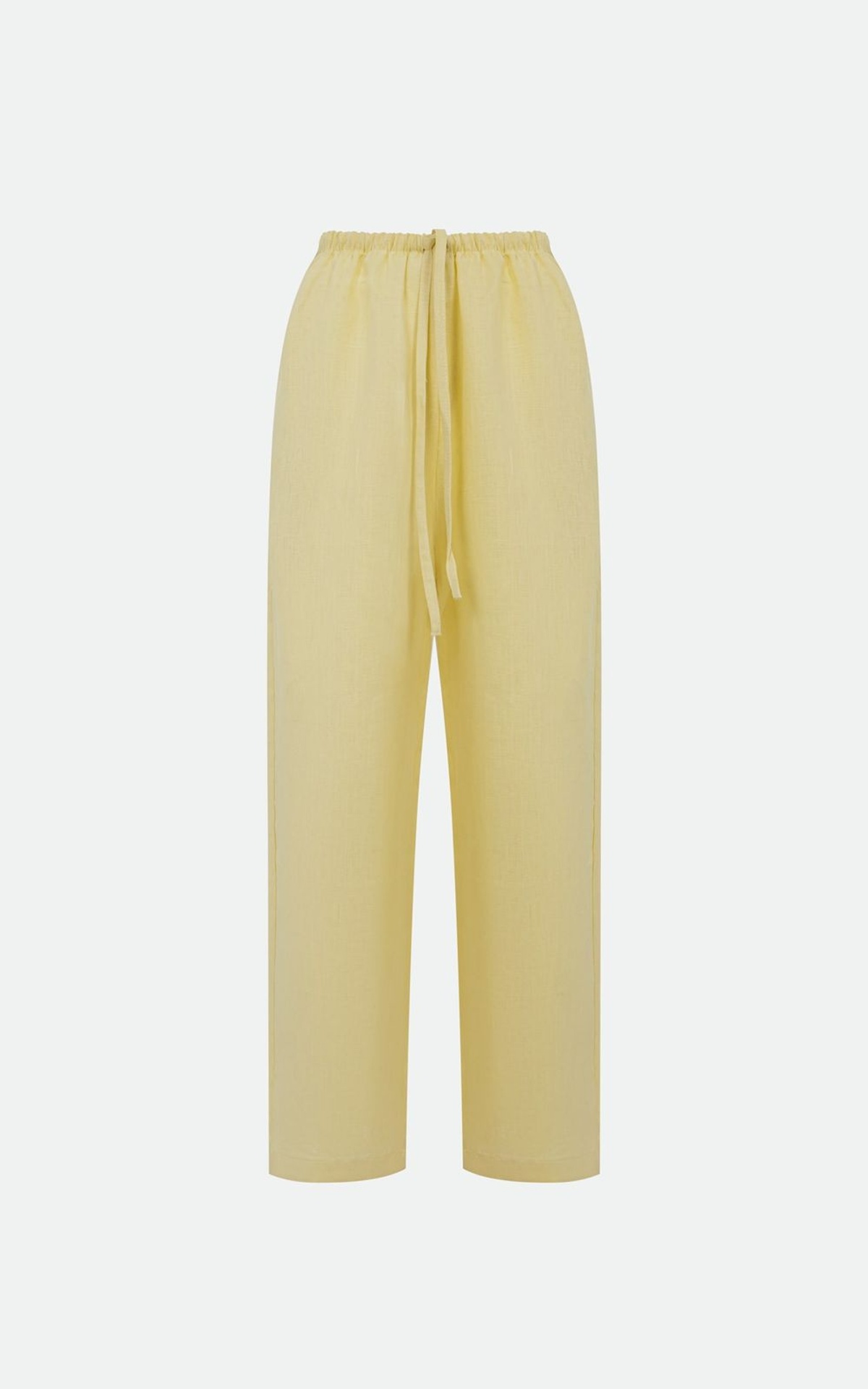 Elastic Waist Linen Pants 