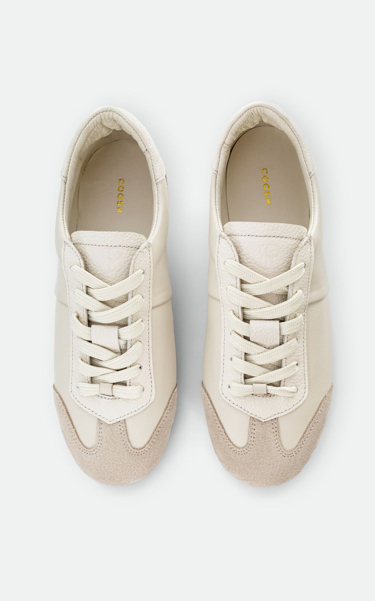 Leather Sneakers with Suede Inserts
