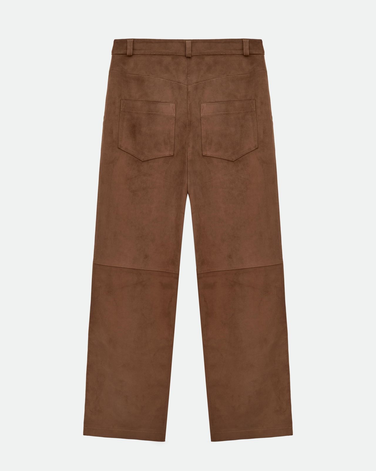 Premium Faux Suede Straight Cut Pants - Camel | COOSH