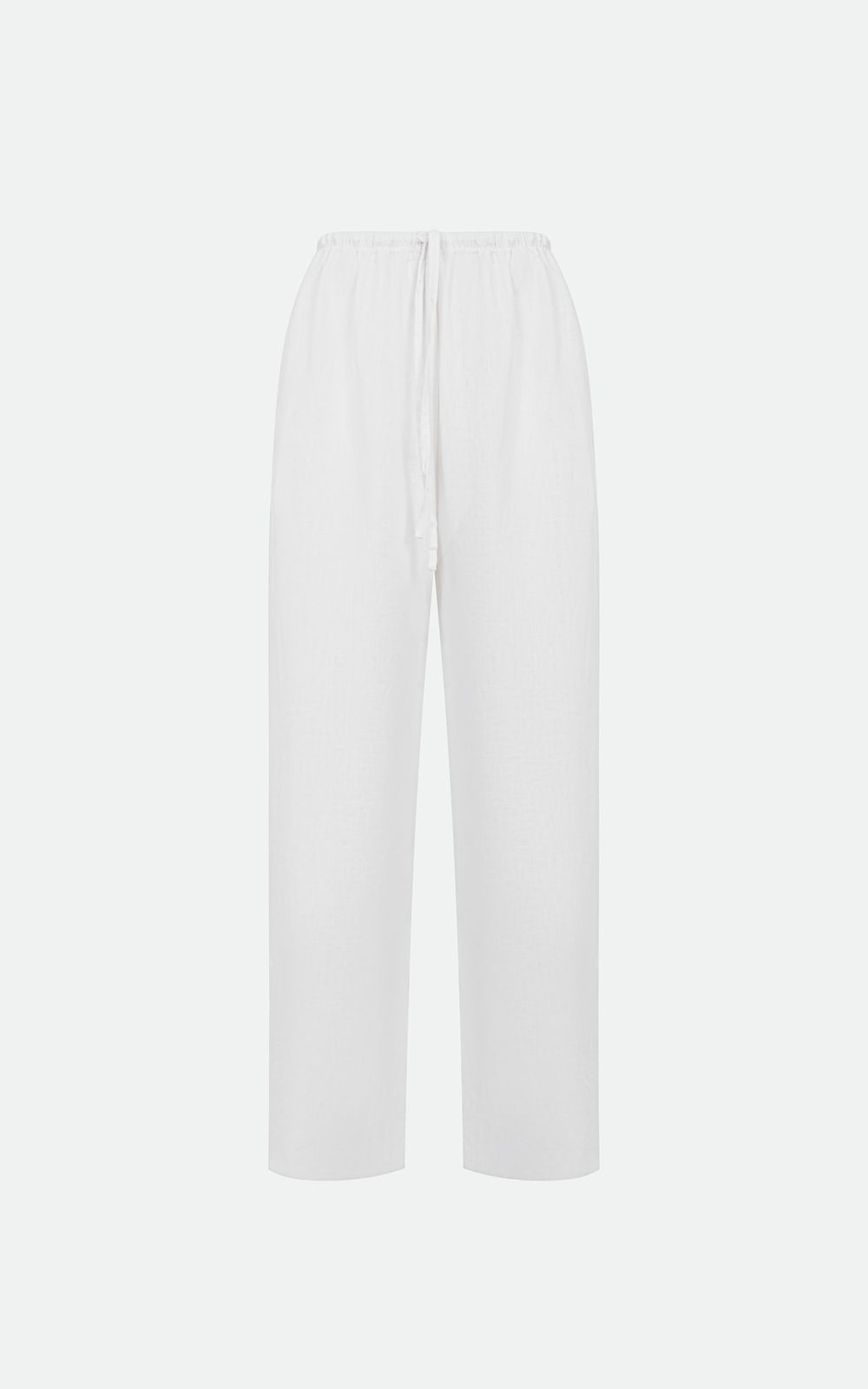 Elastic Waist Hemp Pants - White | COOSH