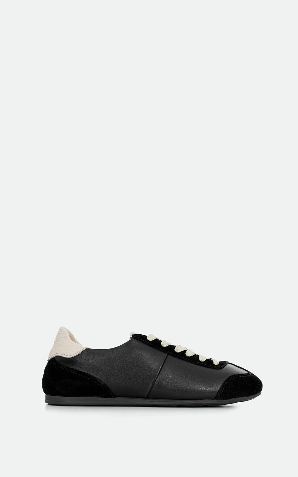 Leather Sneakers with Suede Inserts