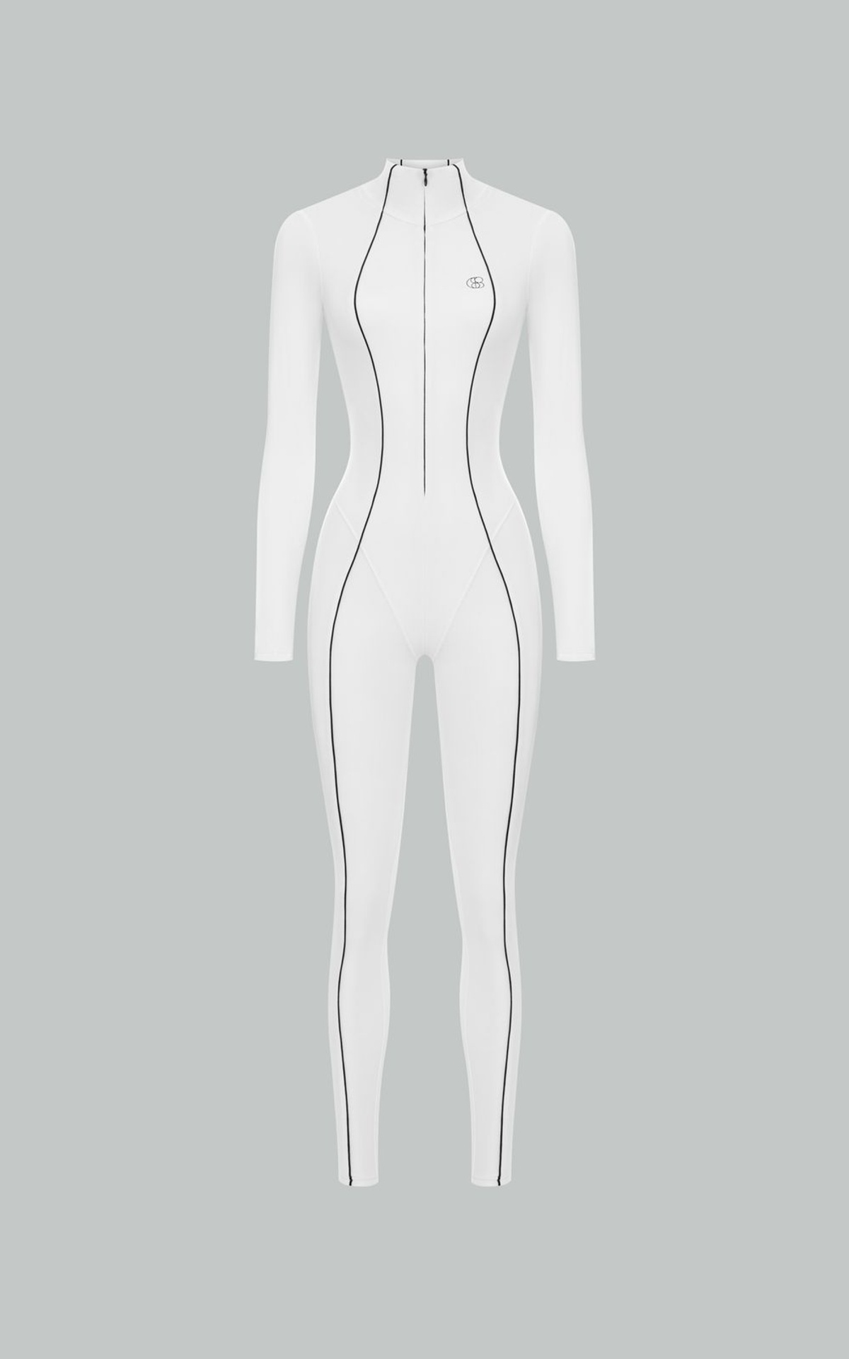 Fleece-Lined Thermal Jumpsuit with Accent Stripes