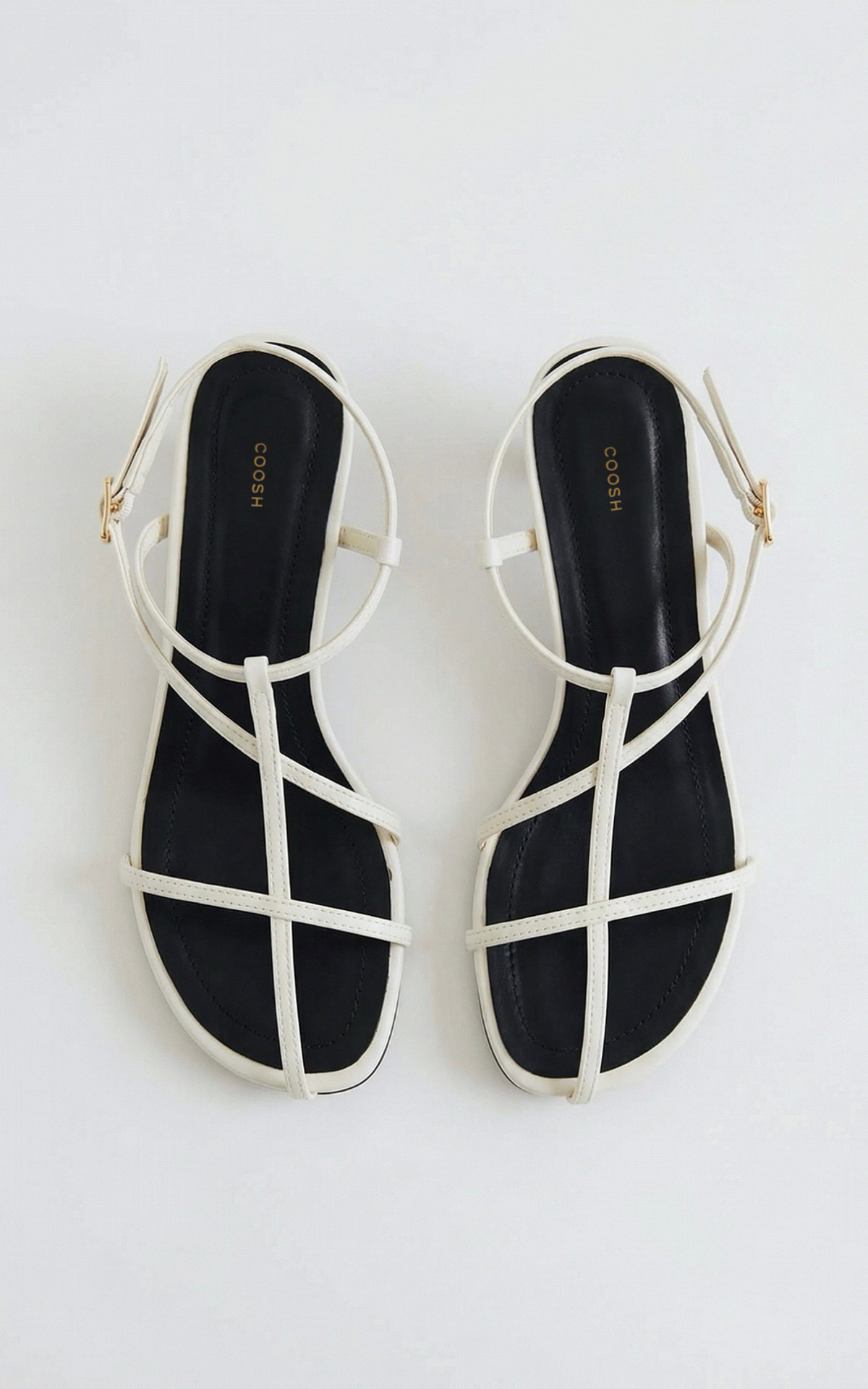 Leather Sandals with Crossed Straps