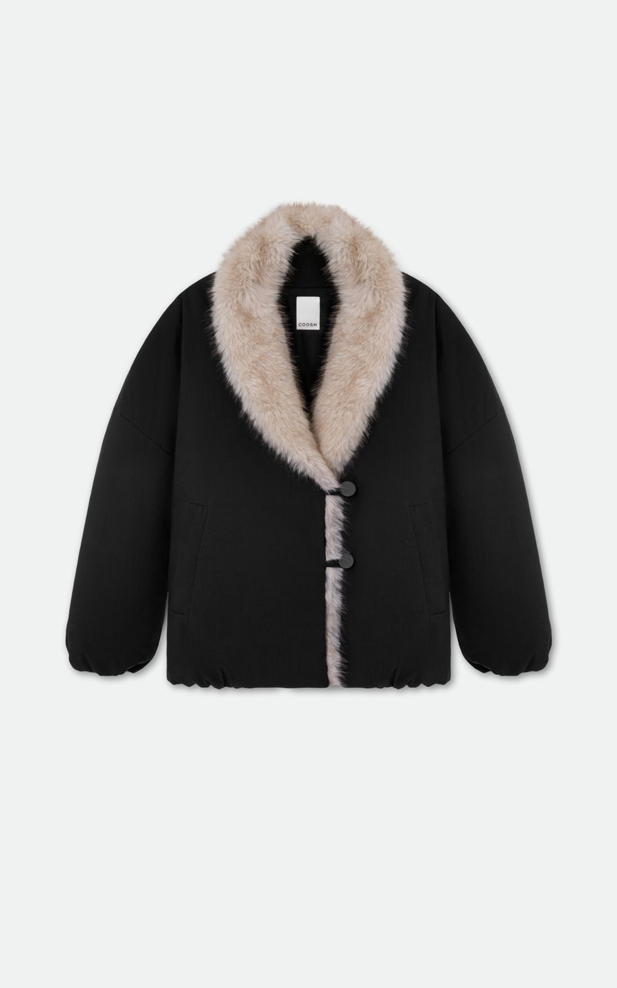 Short Parka with Detachable Fox Fur Collar