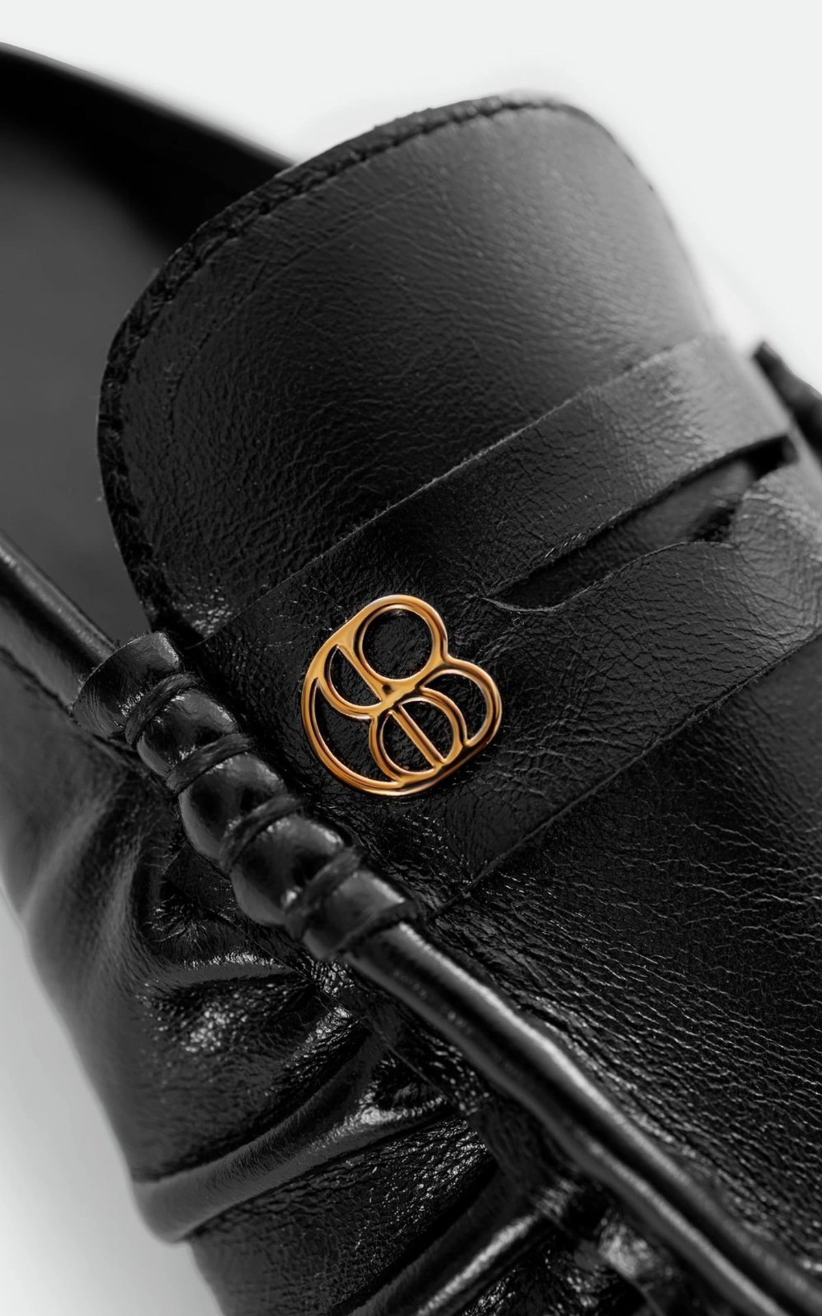 Patent Leather Mule Loafers