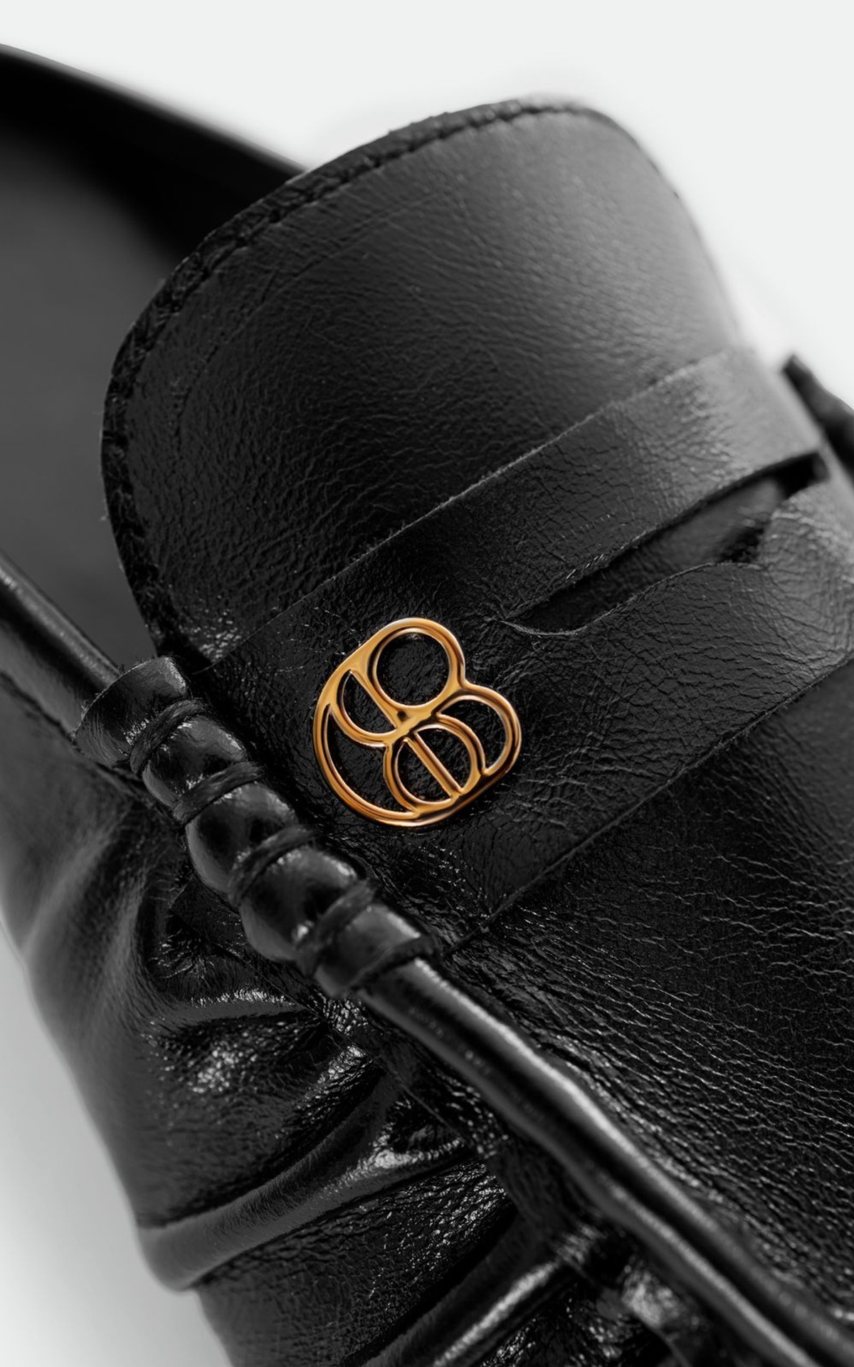 Patent Leather Mule Loafers