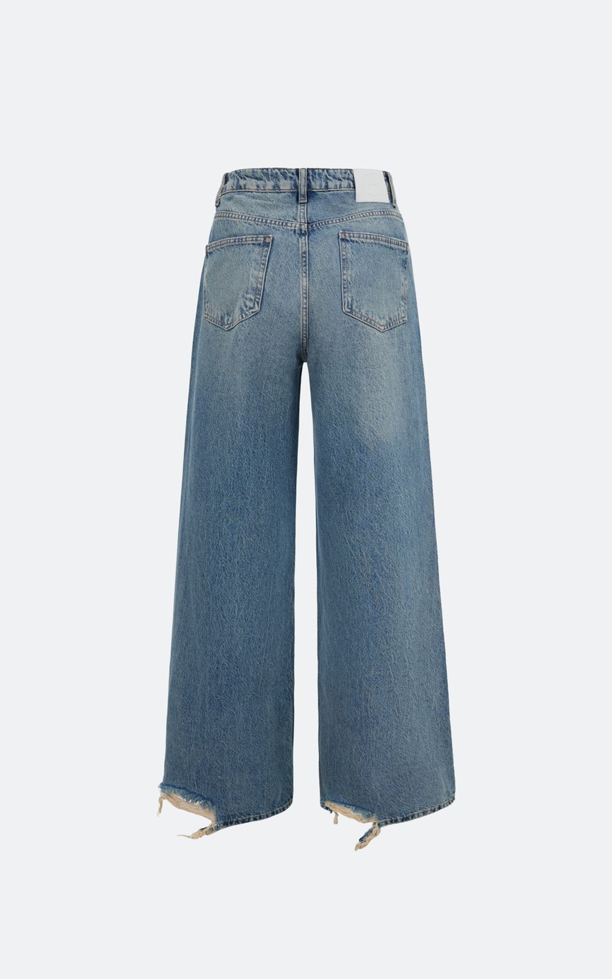 Jeans WIDE-LEG with Decorative Cut-Outs