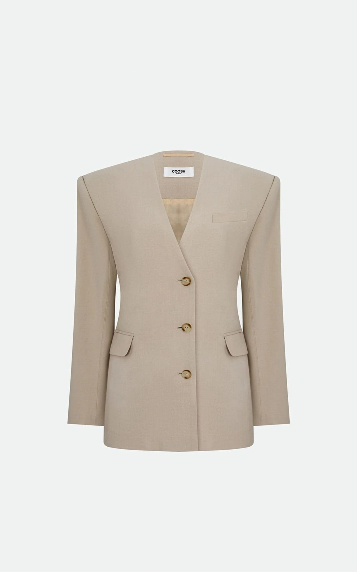 Collarless Blazer with Elastic DEWA