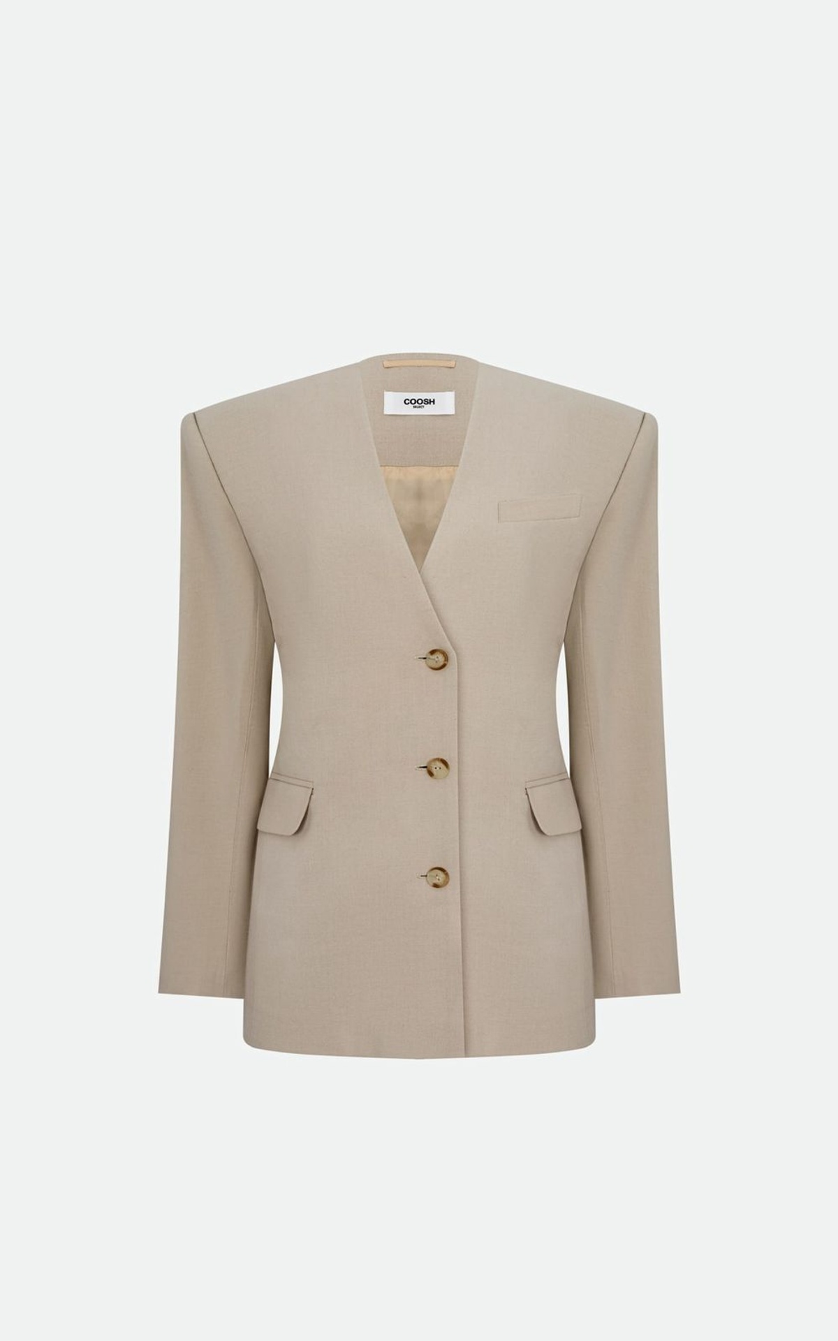 Collarless Blazer with Elastic DEWA