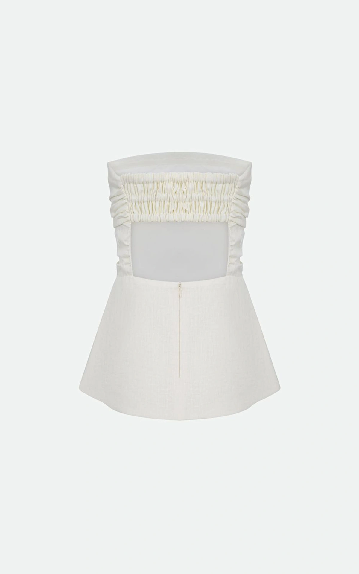 Drapowany Top Bandeau z Konopi