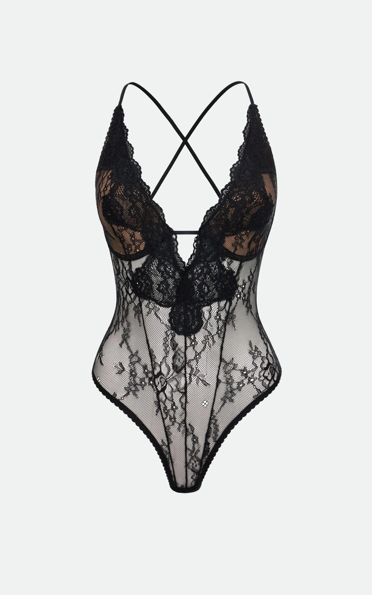 MARGO Lace Bodysuit with Accent Cutout