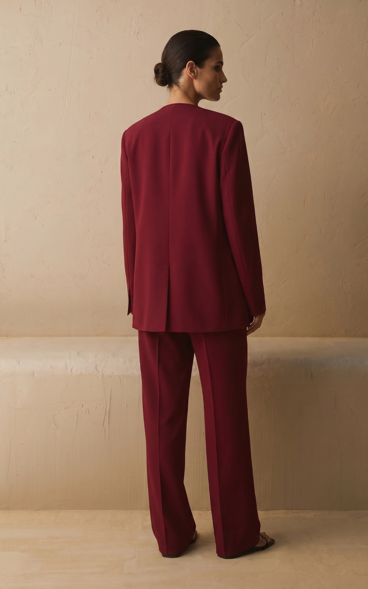 Fitted Trousers with Front Creases