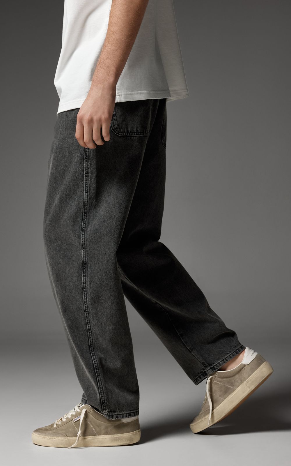 BAGGY Jeans with Elastic Band - Graphite | COOSH