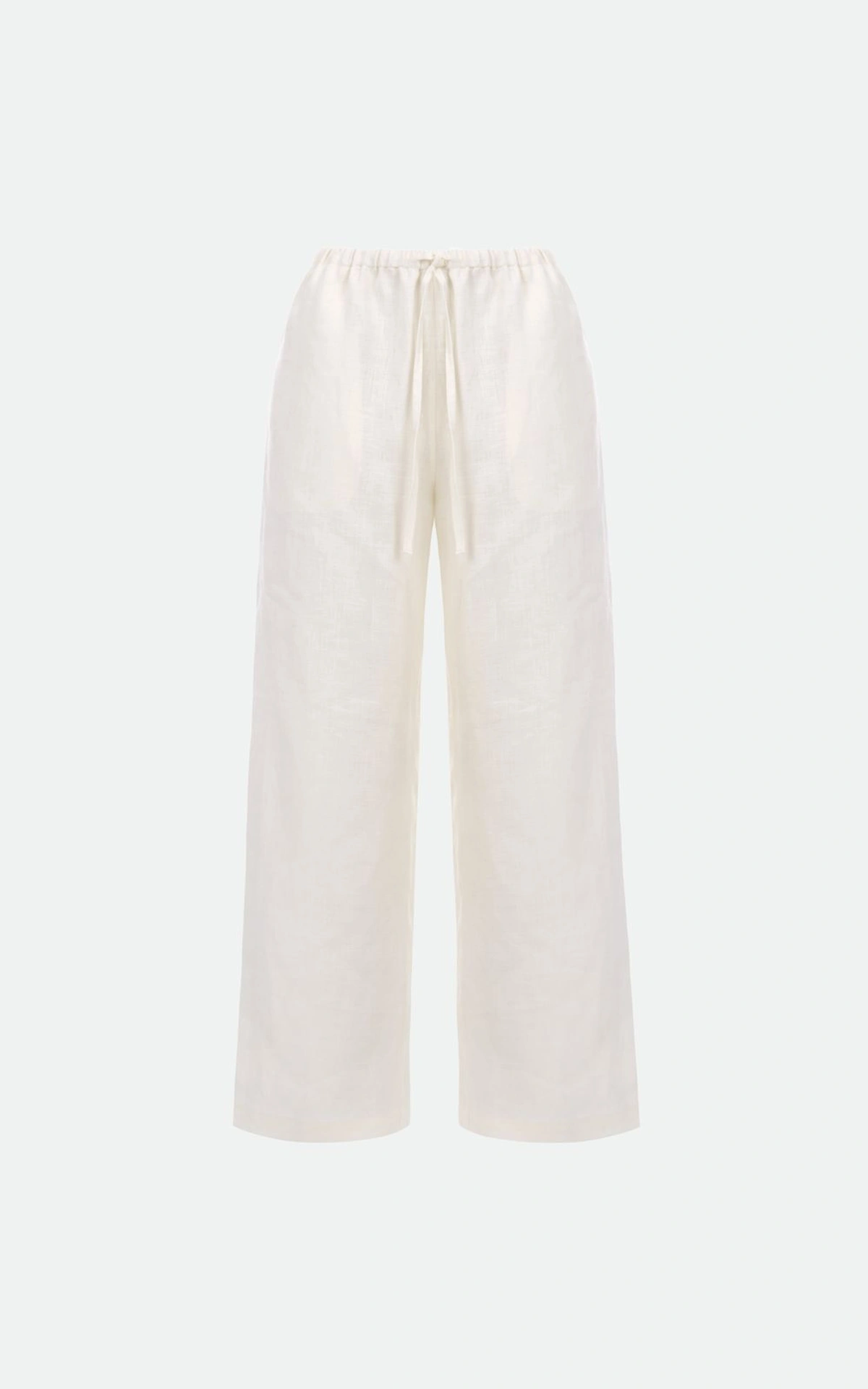 Linen Pants with Elastic Waist