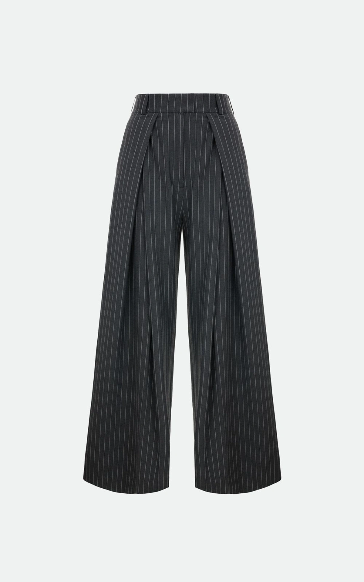 BLAKE Classic Wide-Leg Pinstripe Pants