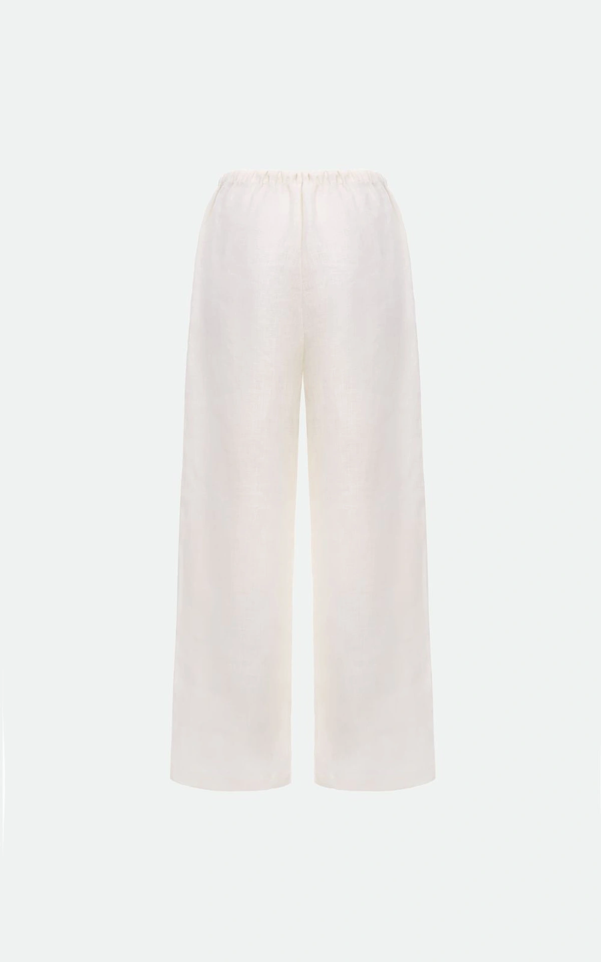 Linen Pants with Elastic Waist