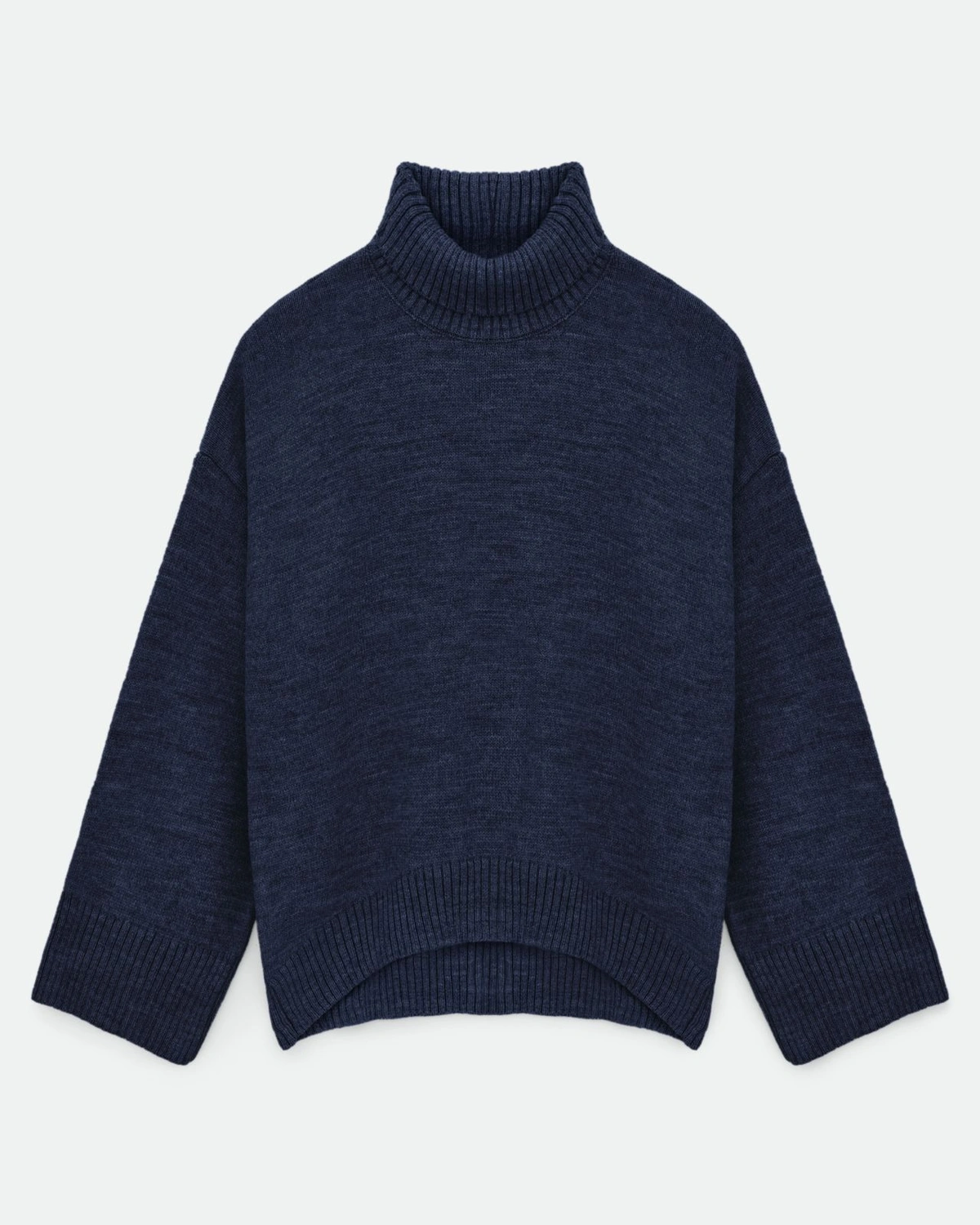 AMI Wool Blend Turtleneck Oversize Sweater