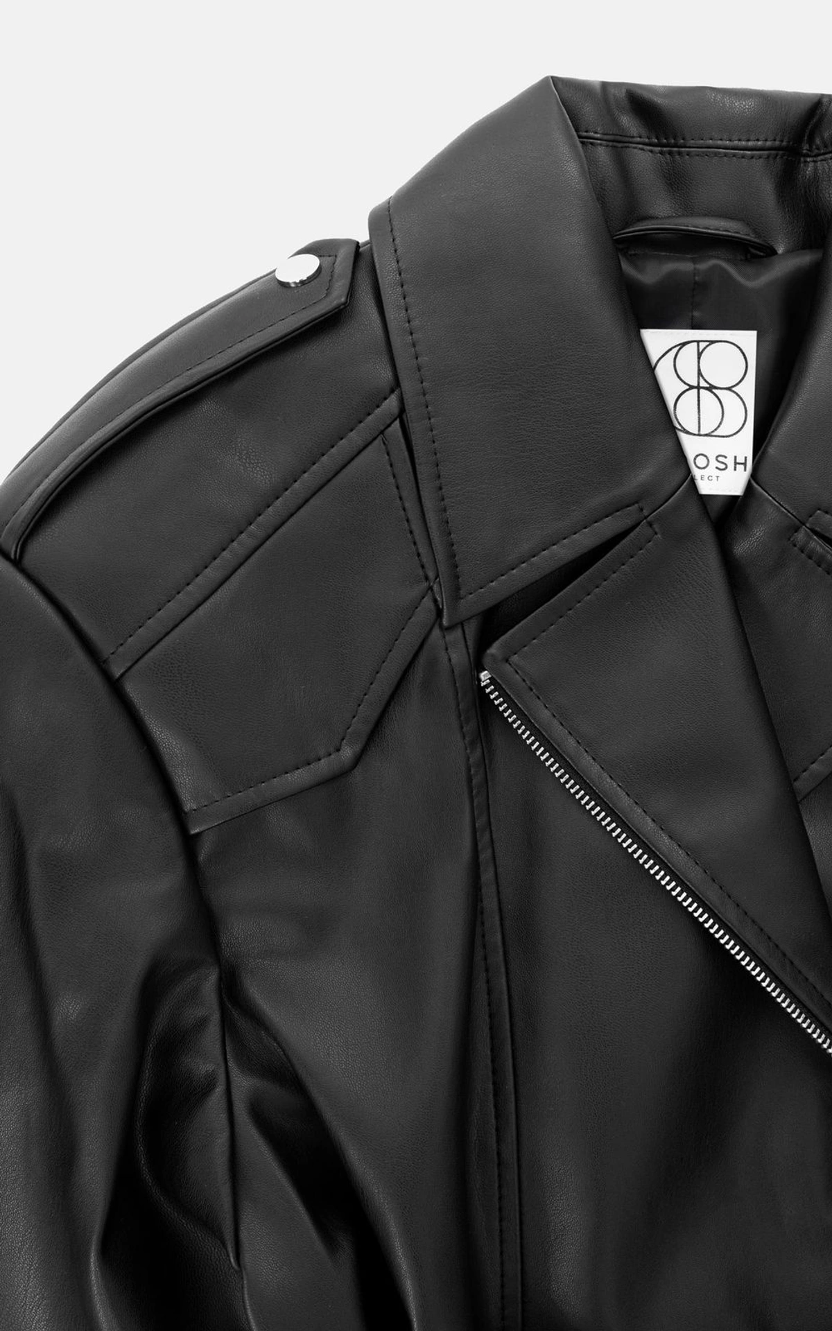CAIRE Faux Leather Biker Jacket