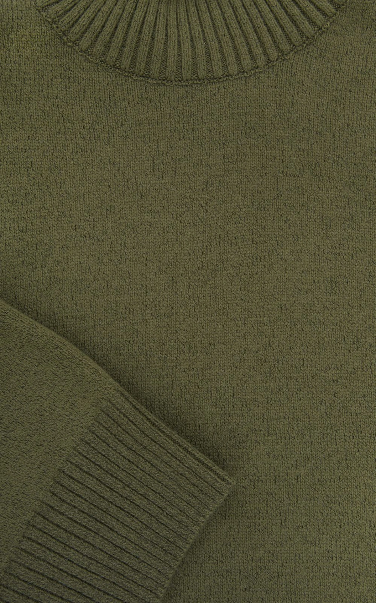 Sweter AMI z wełny z kołnierzem-stójką