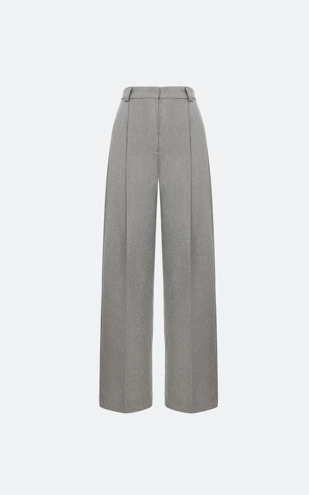 Wide-Leg Pants with Structural Pleats