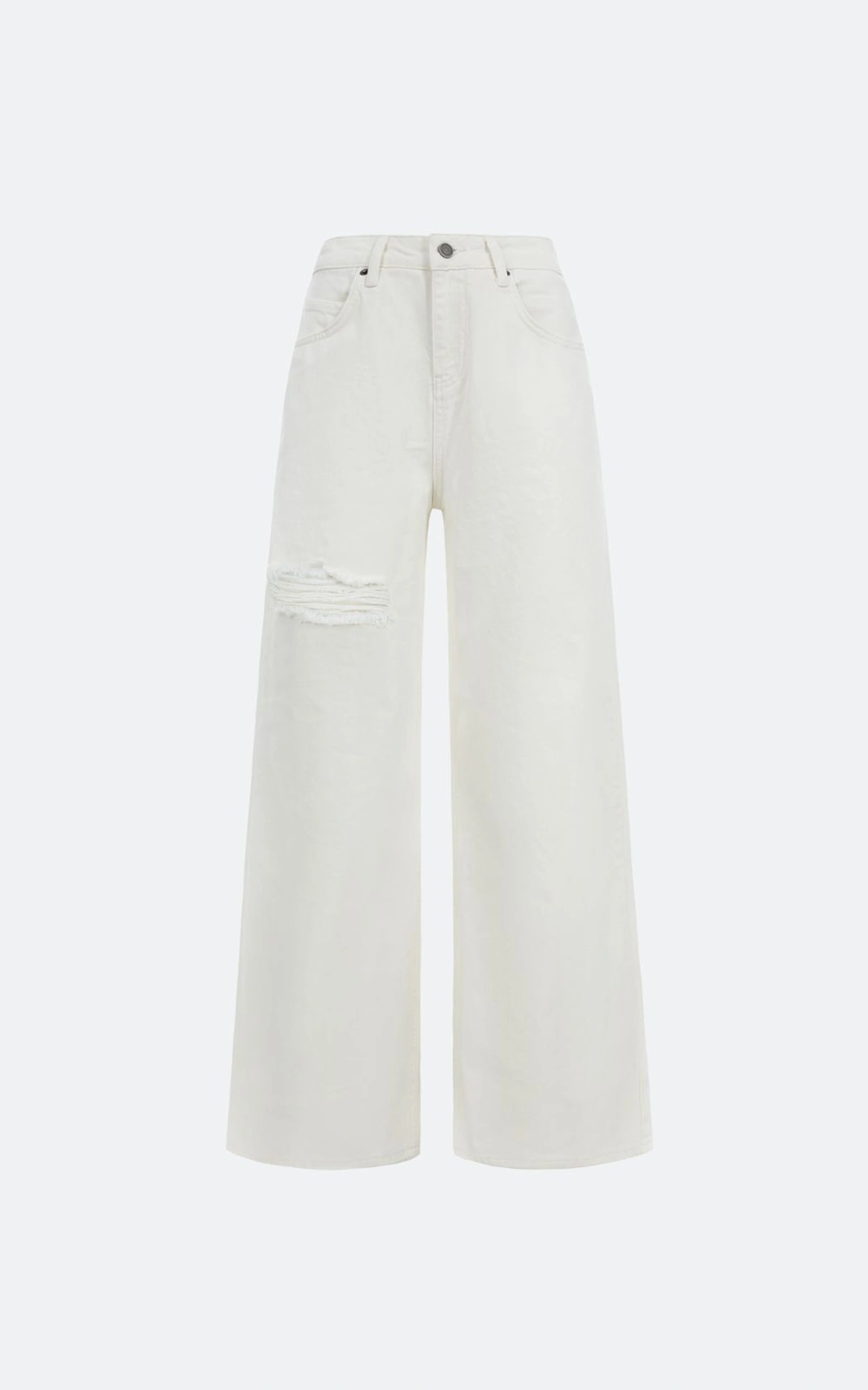 Jeans WIDE-LEG with Decorative Cut-Outs