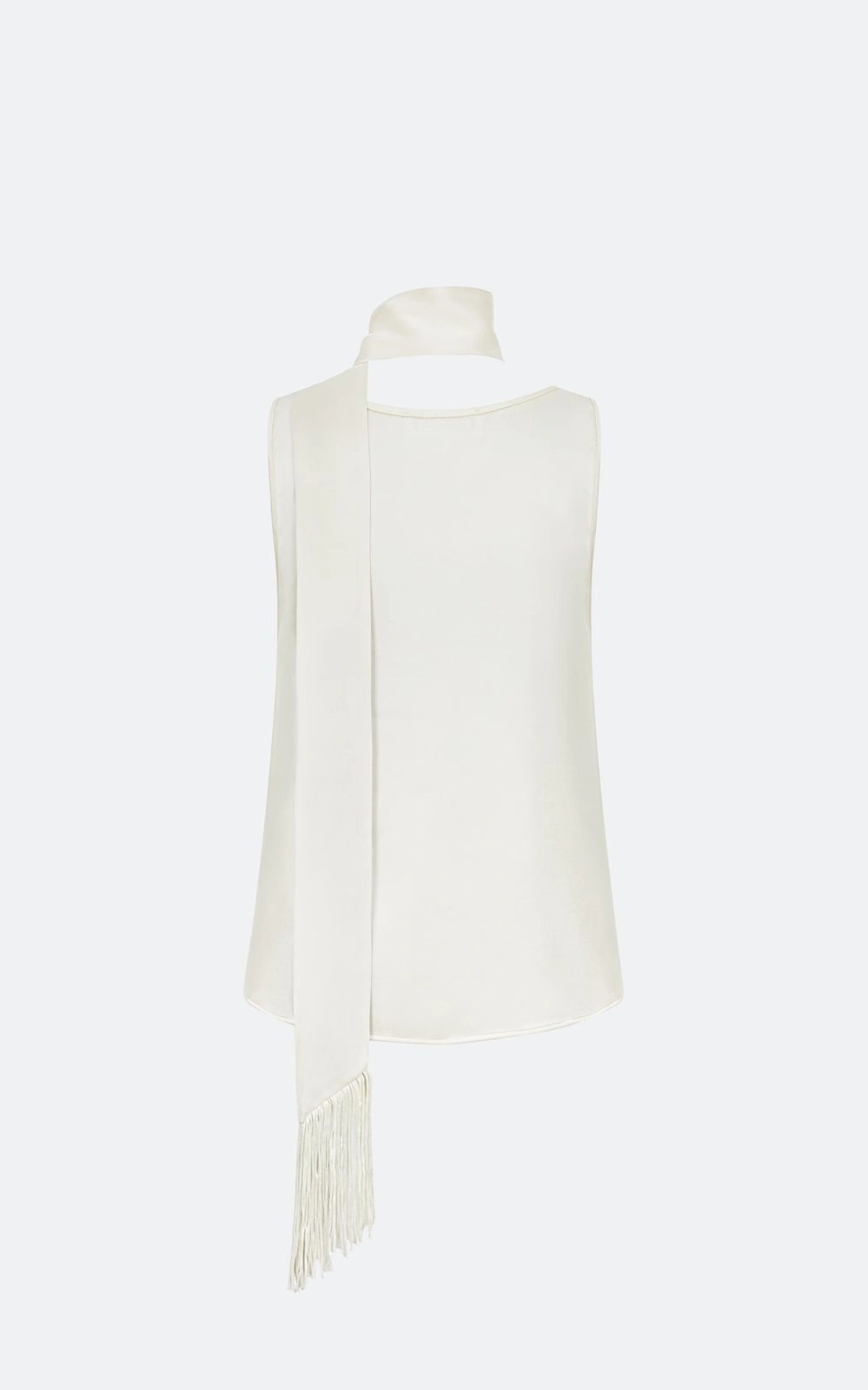 Satin Top with Thin Scarf