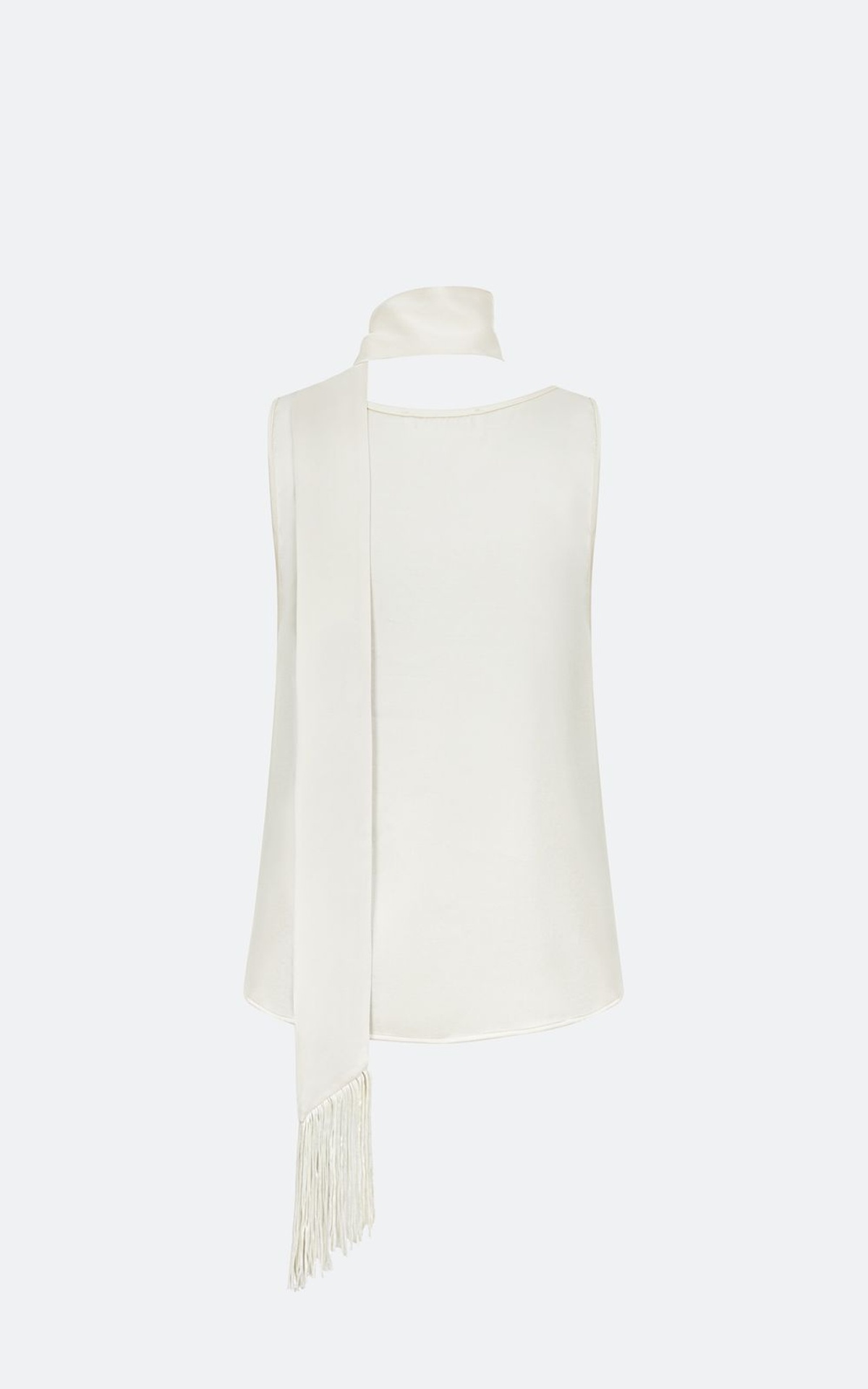 Satin Top with Thin Scarf